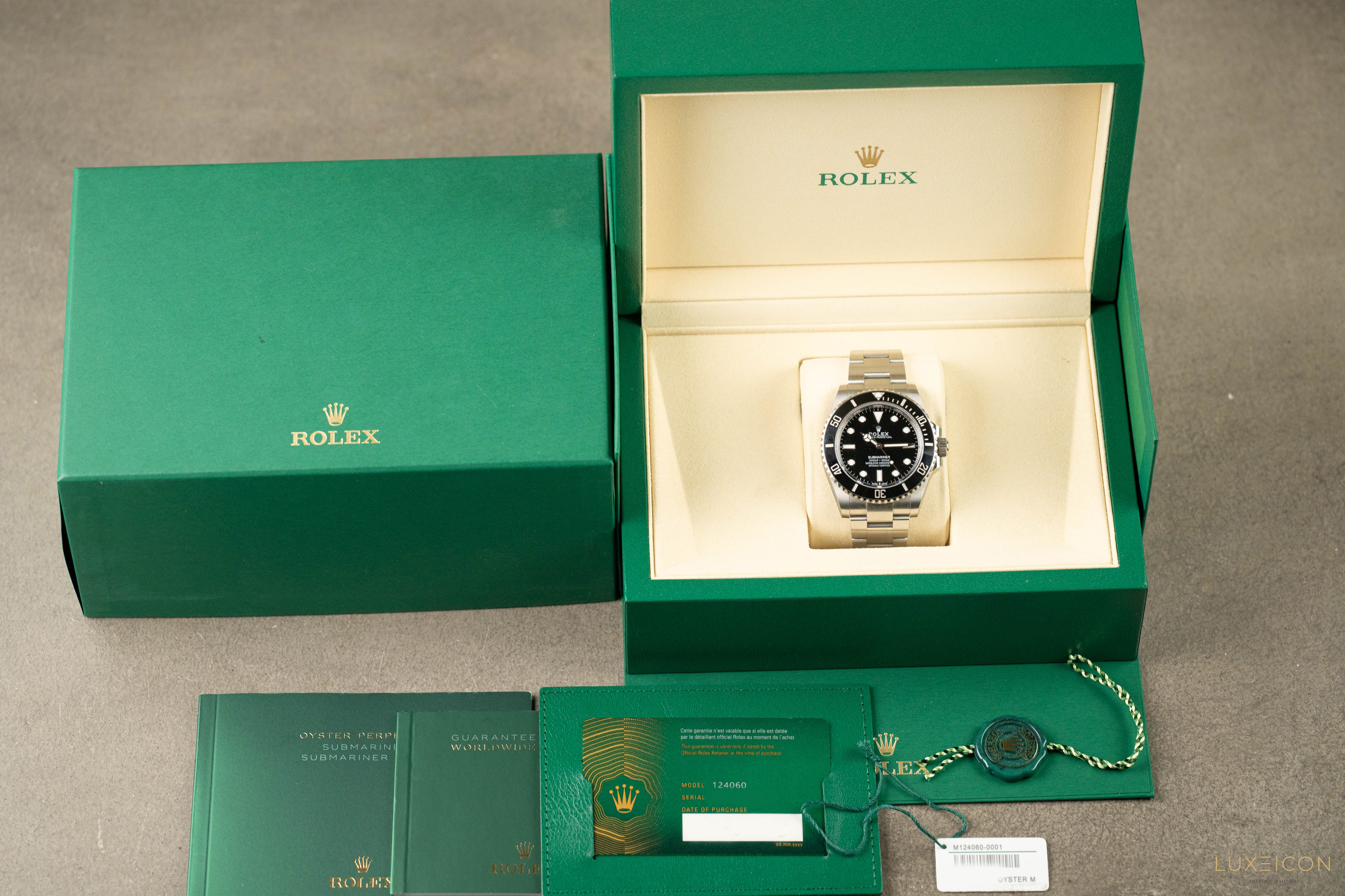 Rolex Submariner 41mm No Date Stainless Steel Black Dial Model 124060 2025