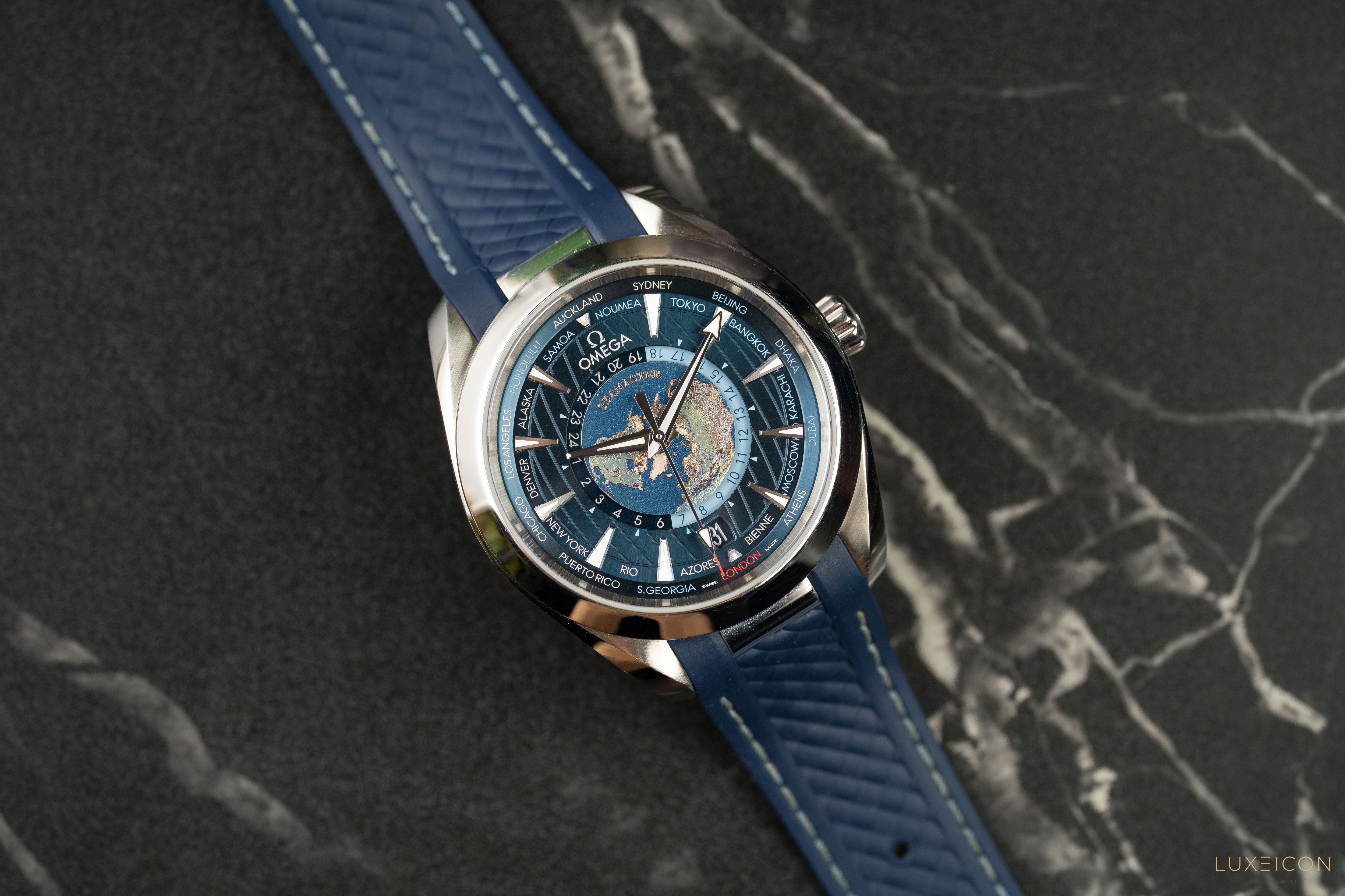 Omega Seamaster Aqua Terra 150m Chronometer Blue GMT Worldtimer 43mm 2023
