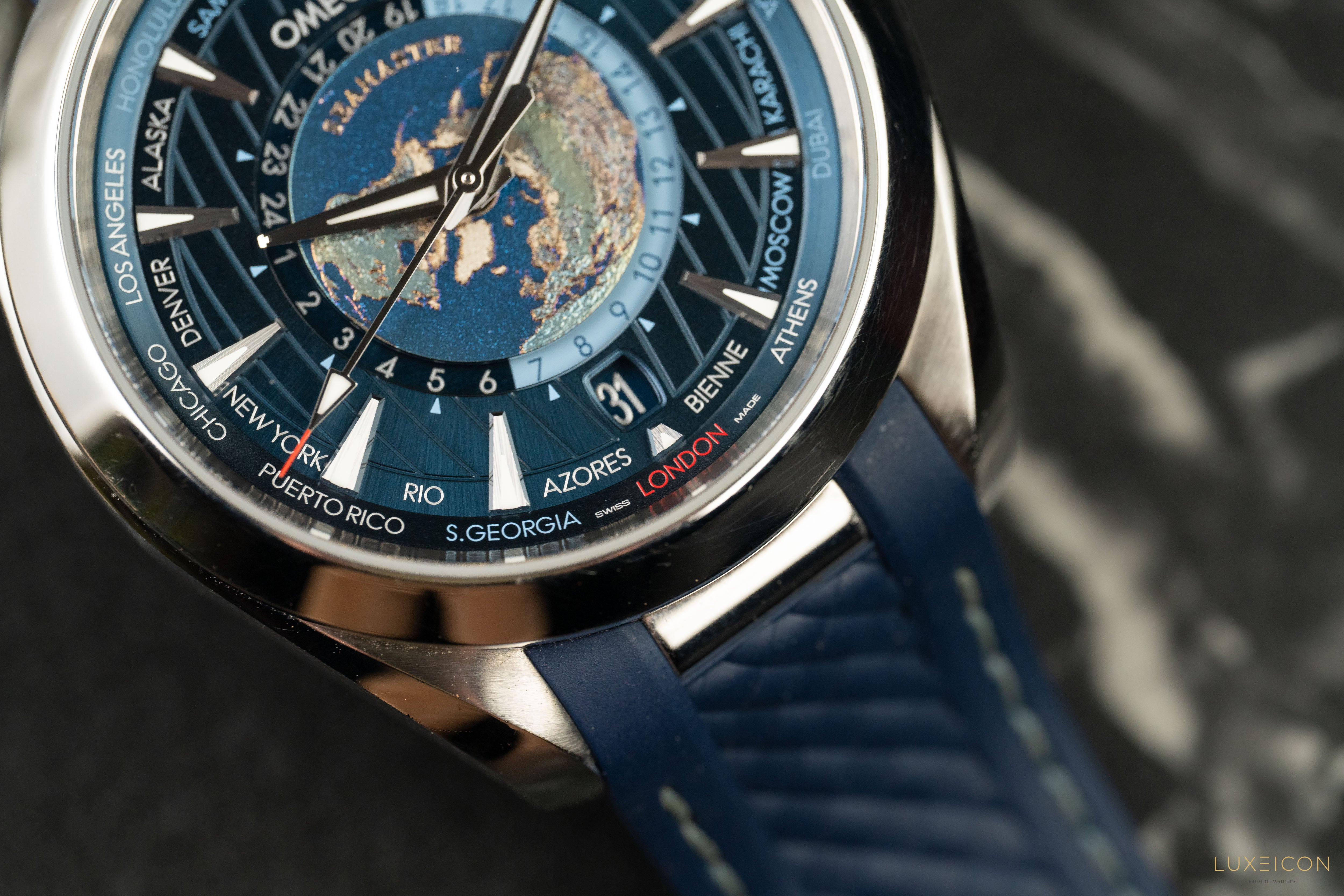 Omega Seamaster Aqua Terra 150m Chronometer Blue GMT Worldtimer 43mm 2023