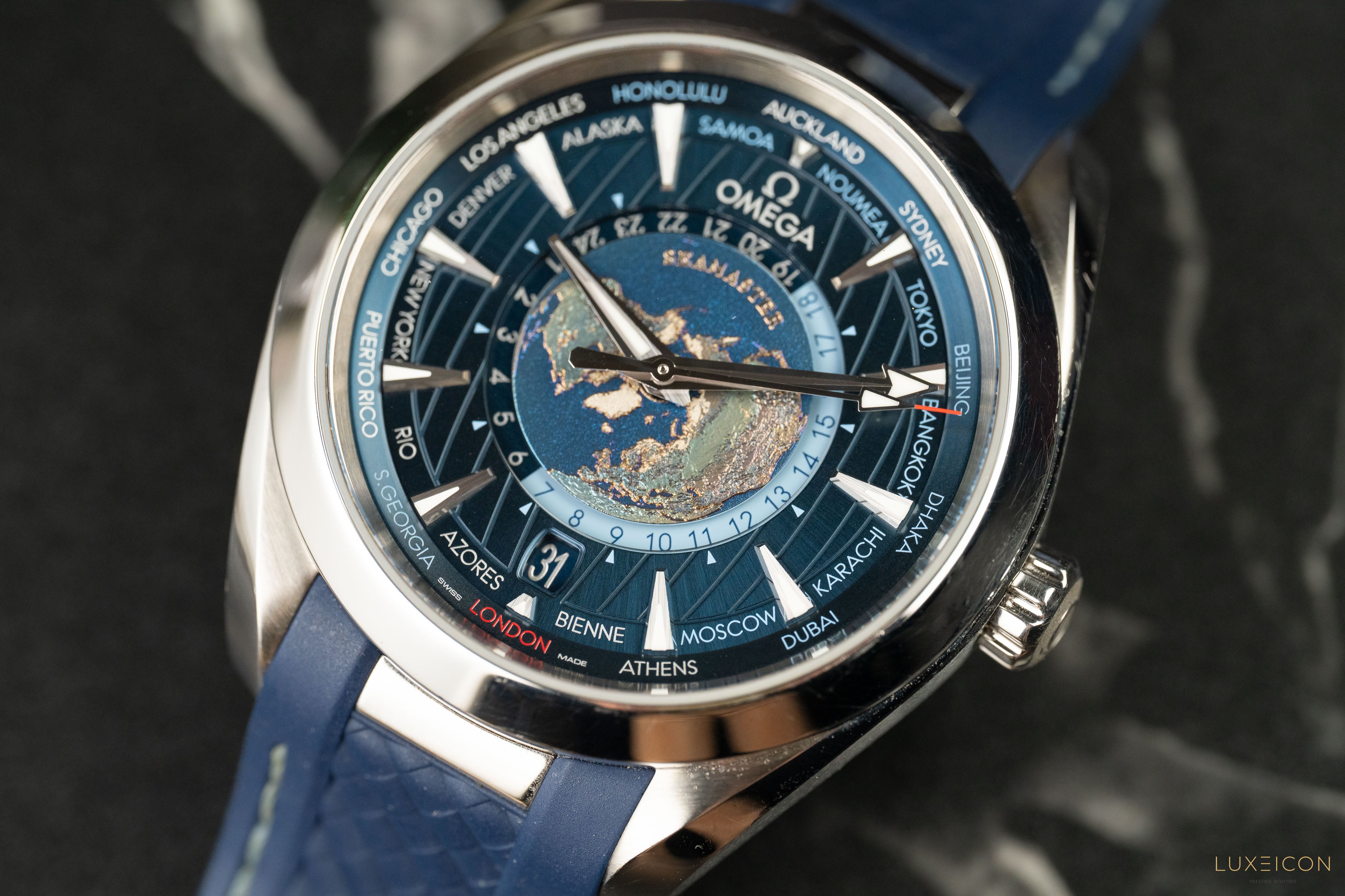 Omega Seamaster Aqua Terra 150m Chronometer Blue GMT Worldtimer 43mm 2023