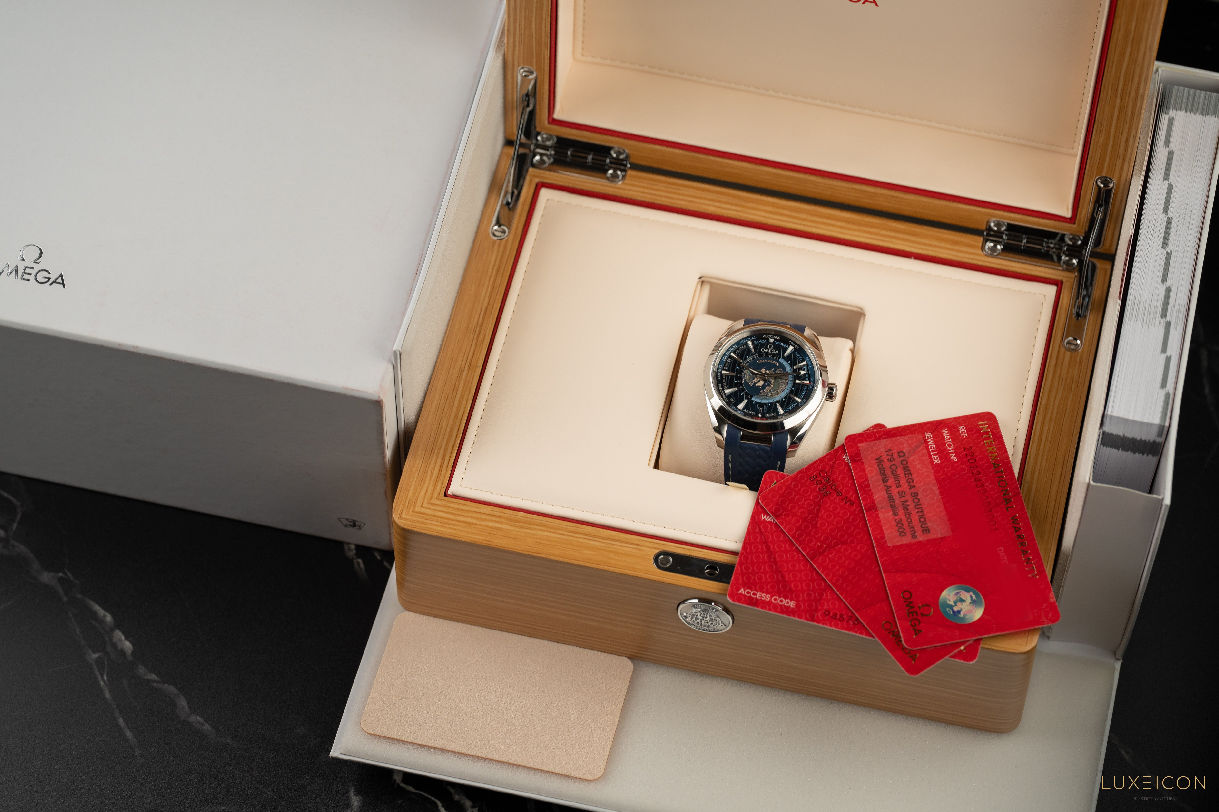 Omega Seamaster Aqua Terra 150m Chronometer Blue GMT Worldtimer 43mm 2023