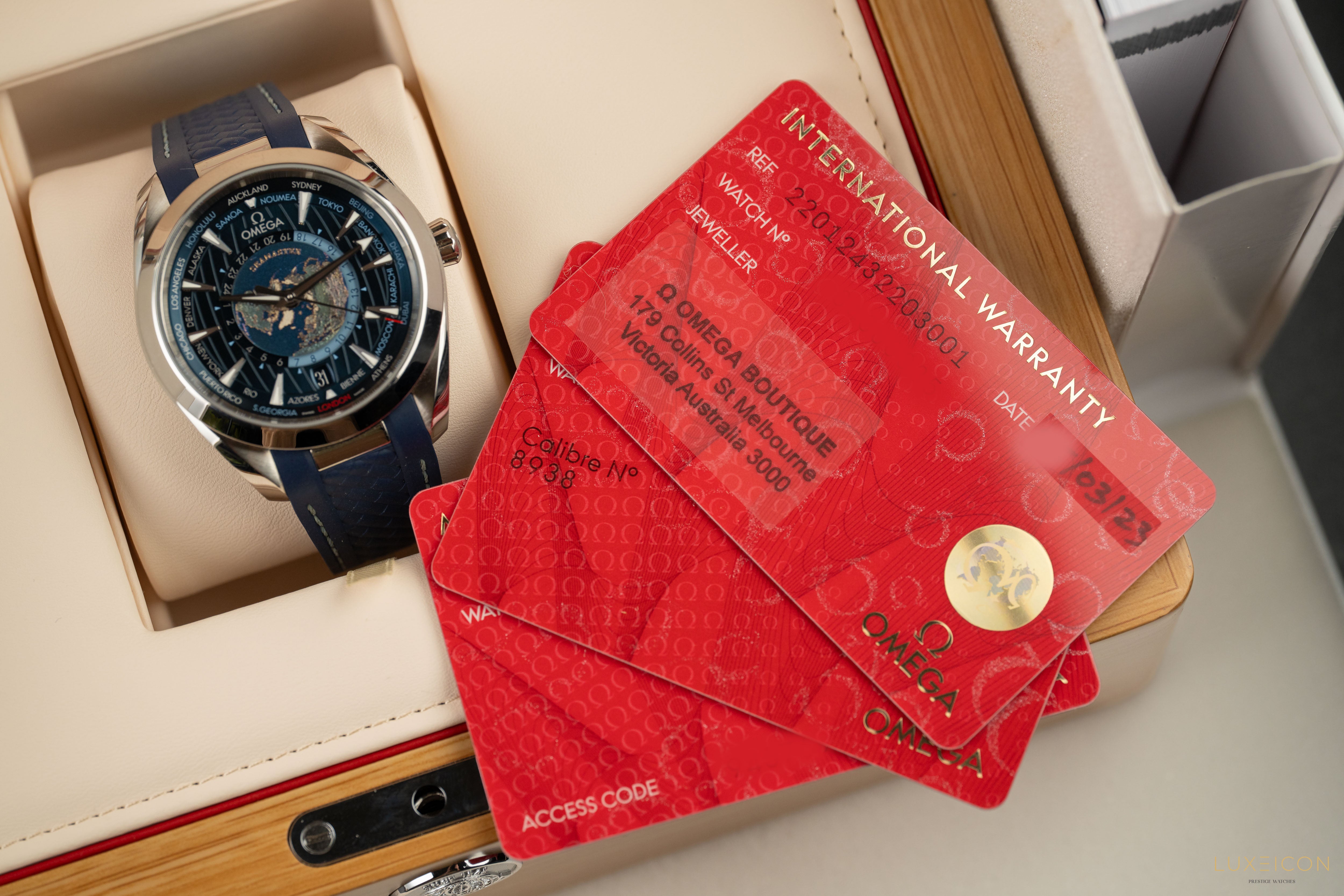 Omega Seamaster Aqua Terra 150m Chronometer Blue GMT Worldtimer 43mm 2023
