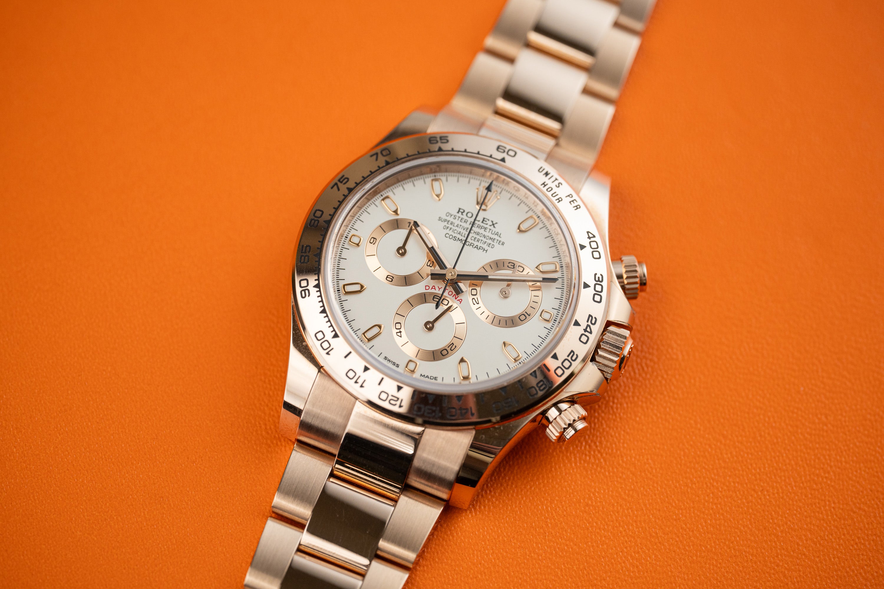Rolex Cosmograph Daytona 116505 18k Everose Gold Ivory Dial 40mm Discontiuned