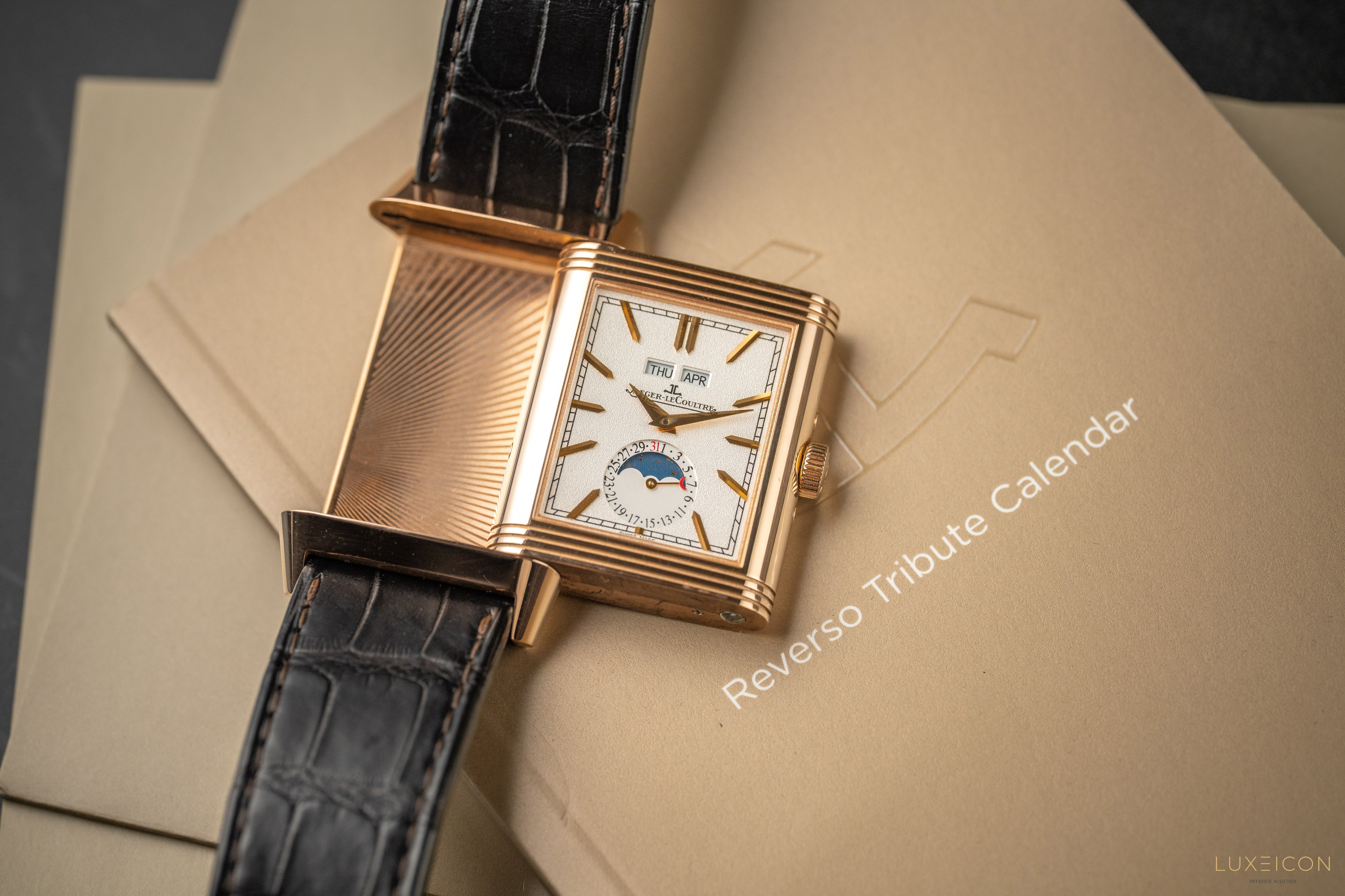 Jaeger-LeCoultre Reverso Tribute Calendar Q3912420 Manual Winding Rose gold
