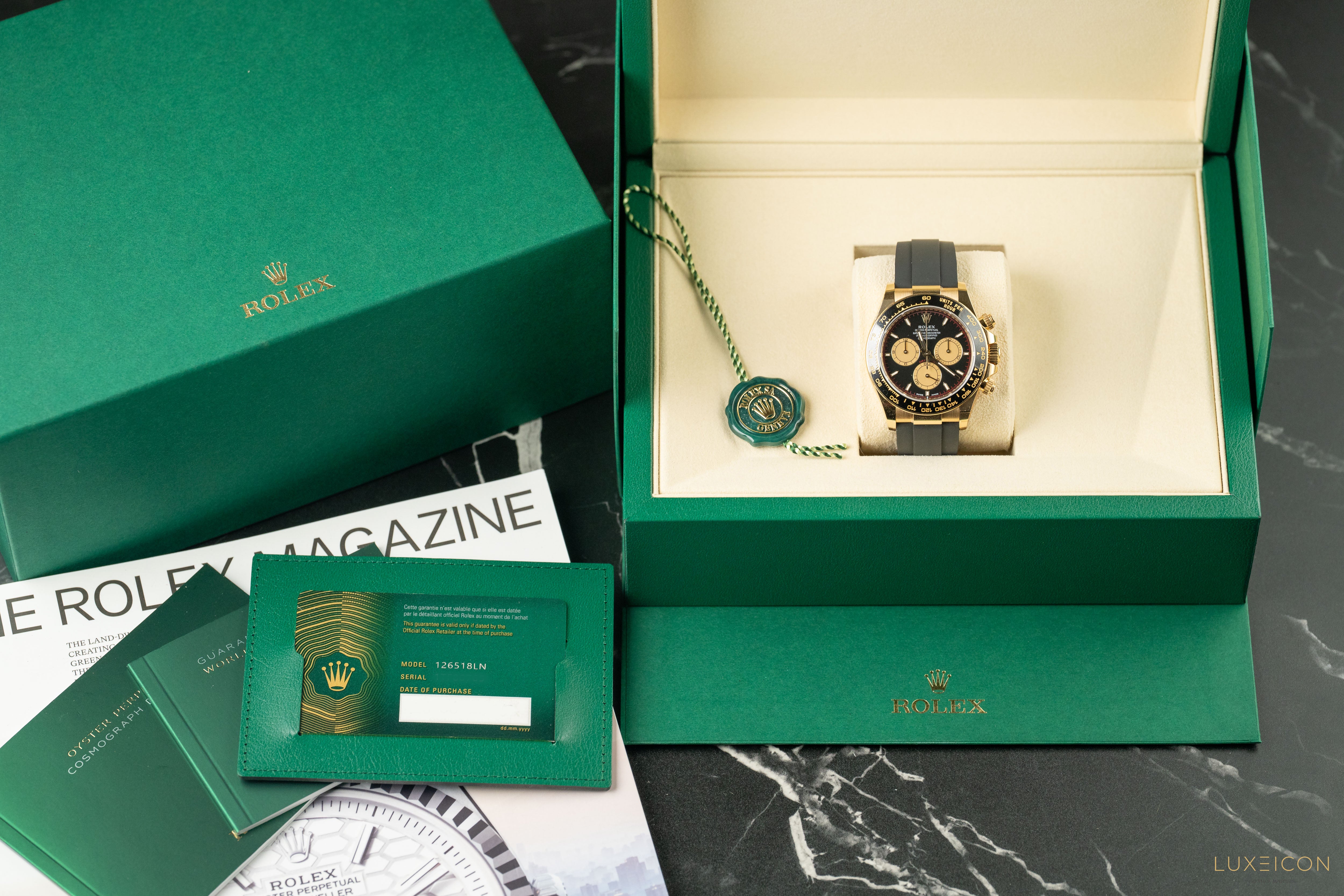 Rolex Cosmograph Daytona 40mm Black Champagne Paul Newman Dial 126518LN Unworn