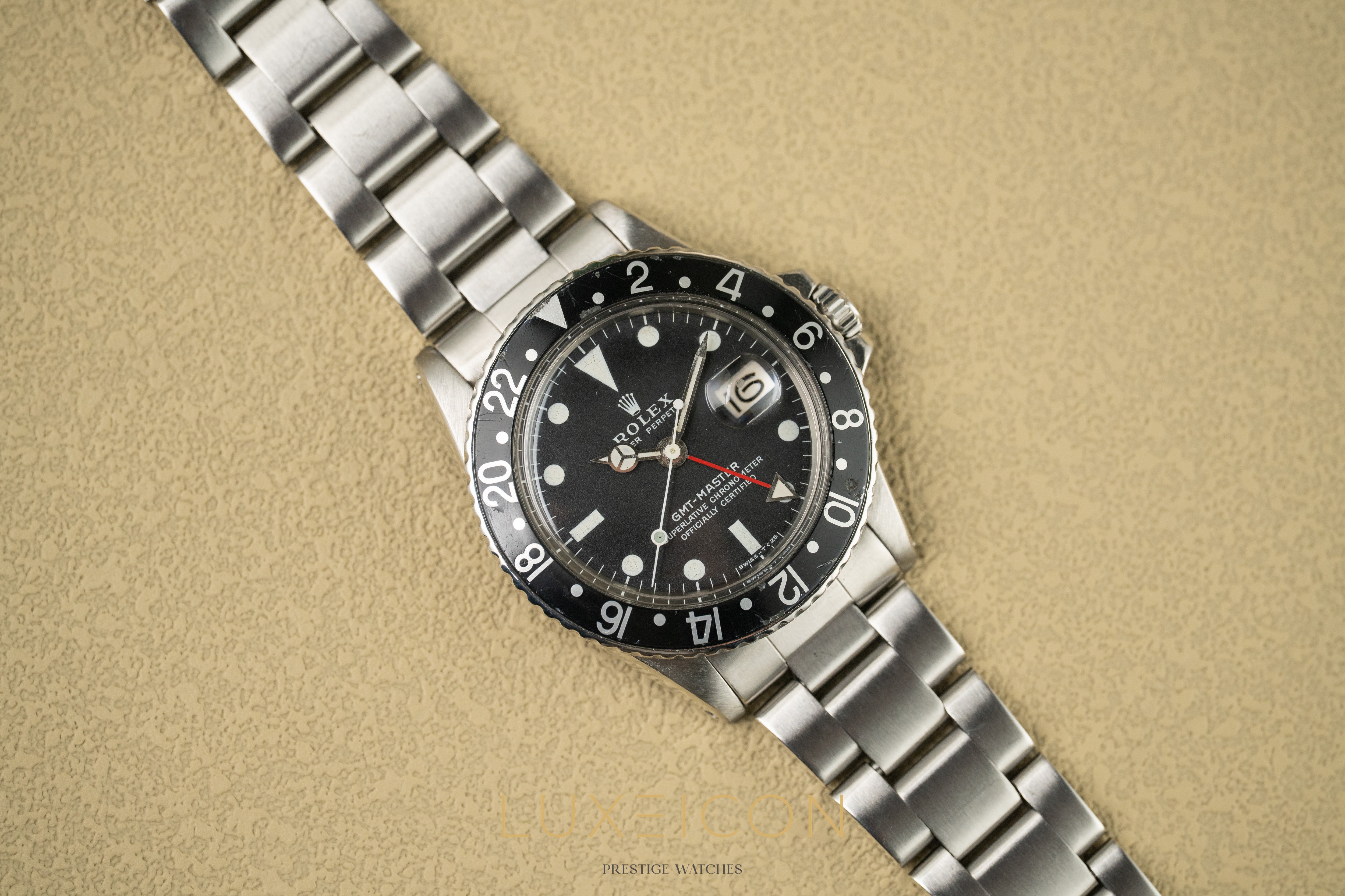 Rolex GMT-Master Ref. 1675 Stainless Steel and Black Bezel circa 1971