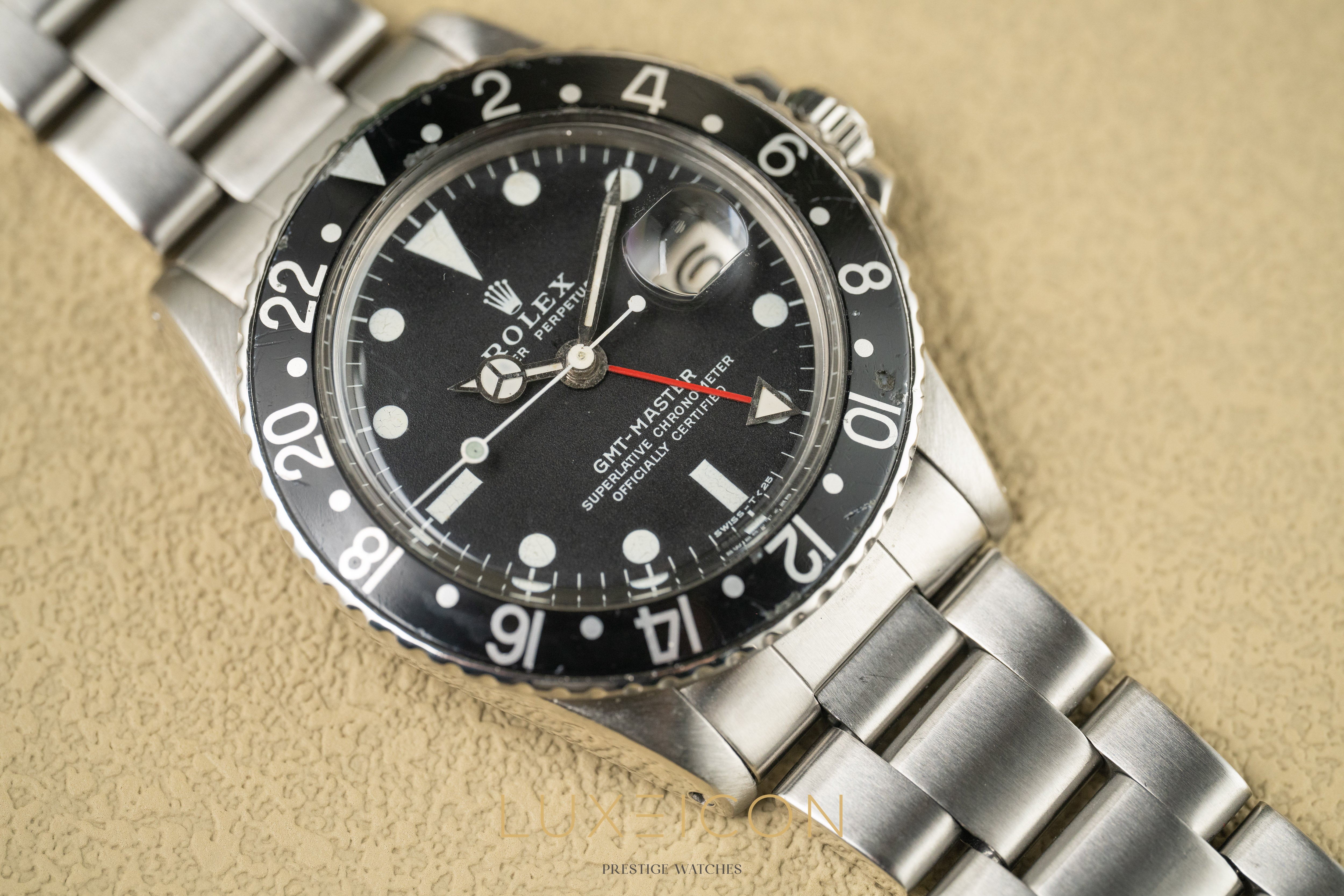 Rolex GMT-Master Ref. 1675 Stainless Steel and Black Bezel circa 1971