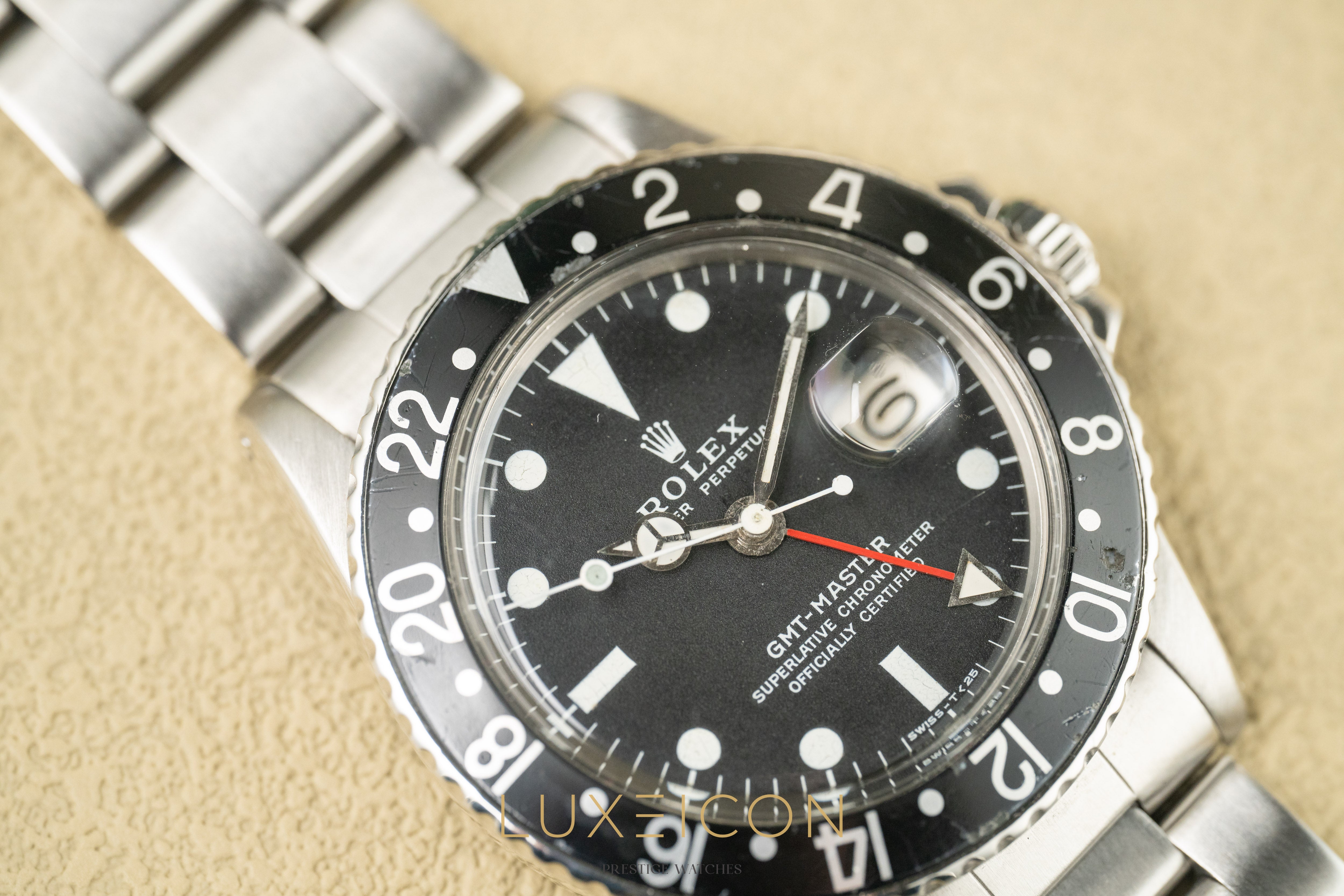 Rolex GMT-Master Ref. 1675 Stainless Steel and Black Bezel circa 1971