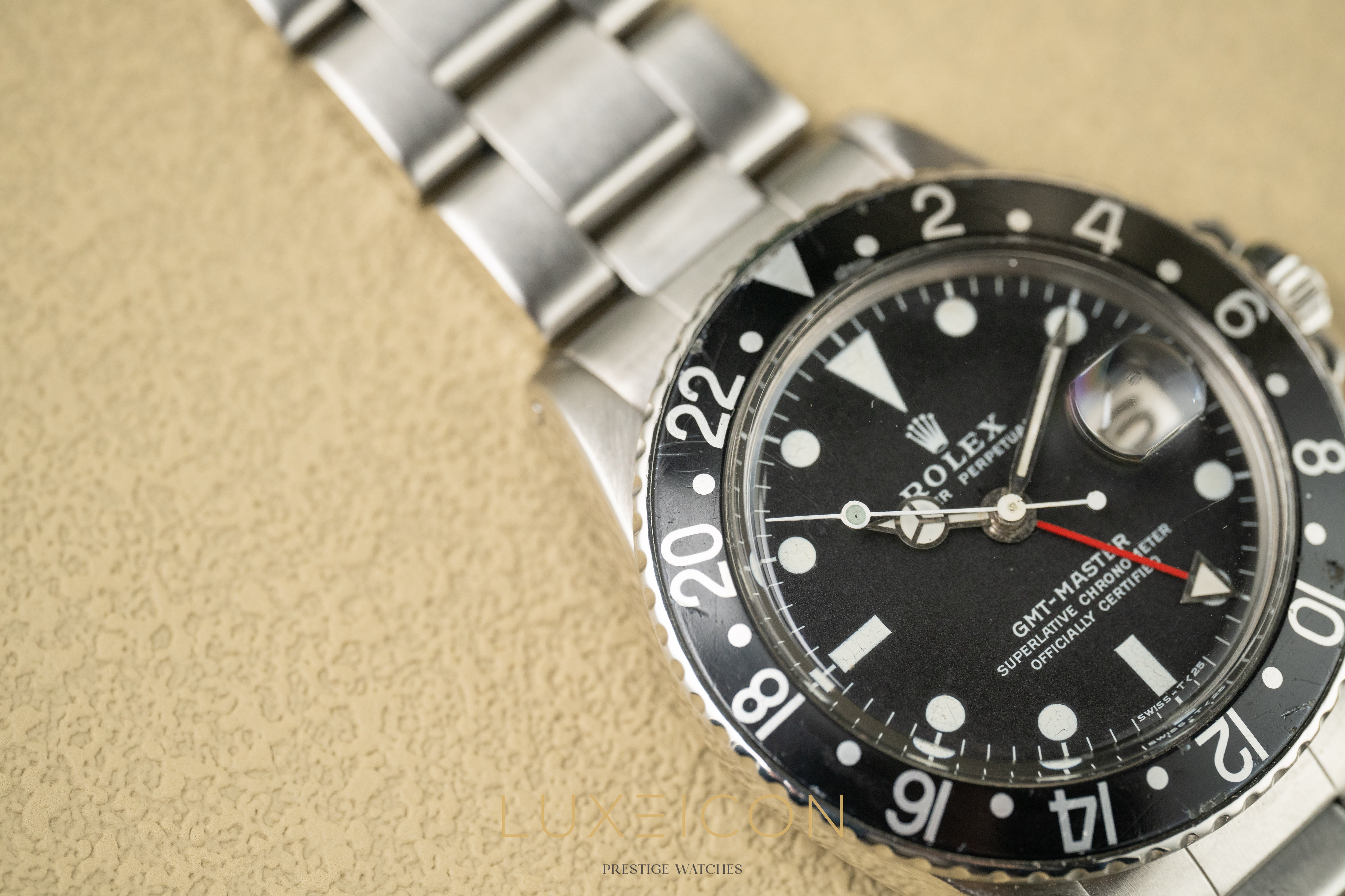 Rolex GMT-Master Ref. 1675 Stainless Steel and Black Bezel circa 1971