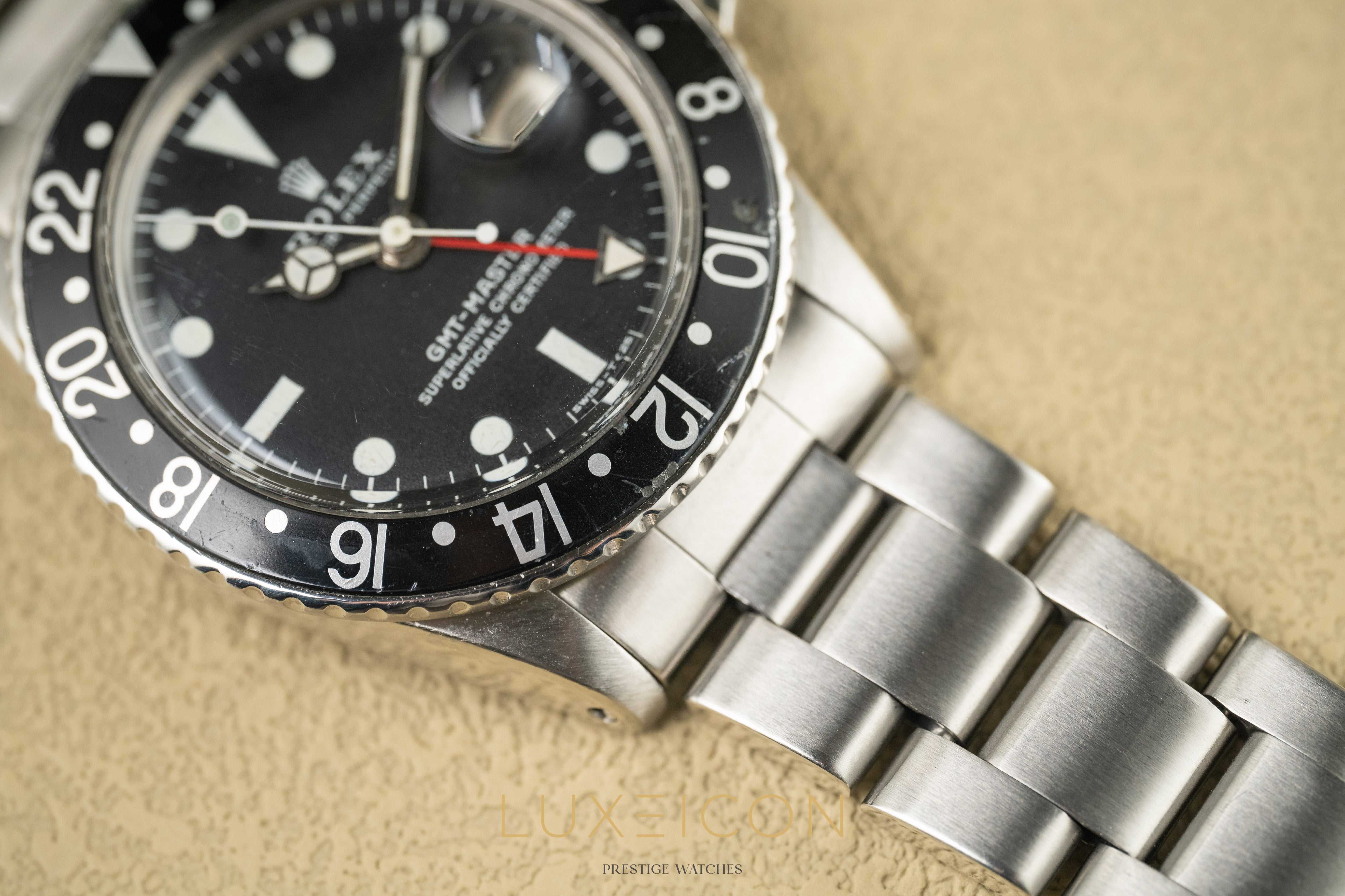 Rolex GMT-Master Ref. 1675 Stainless Steel and Black Bezel circa 1971