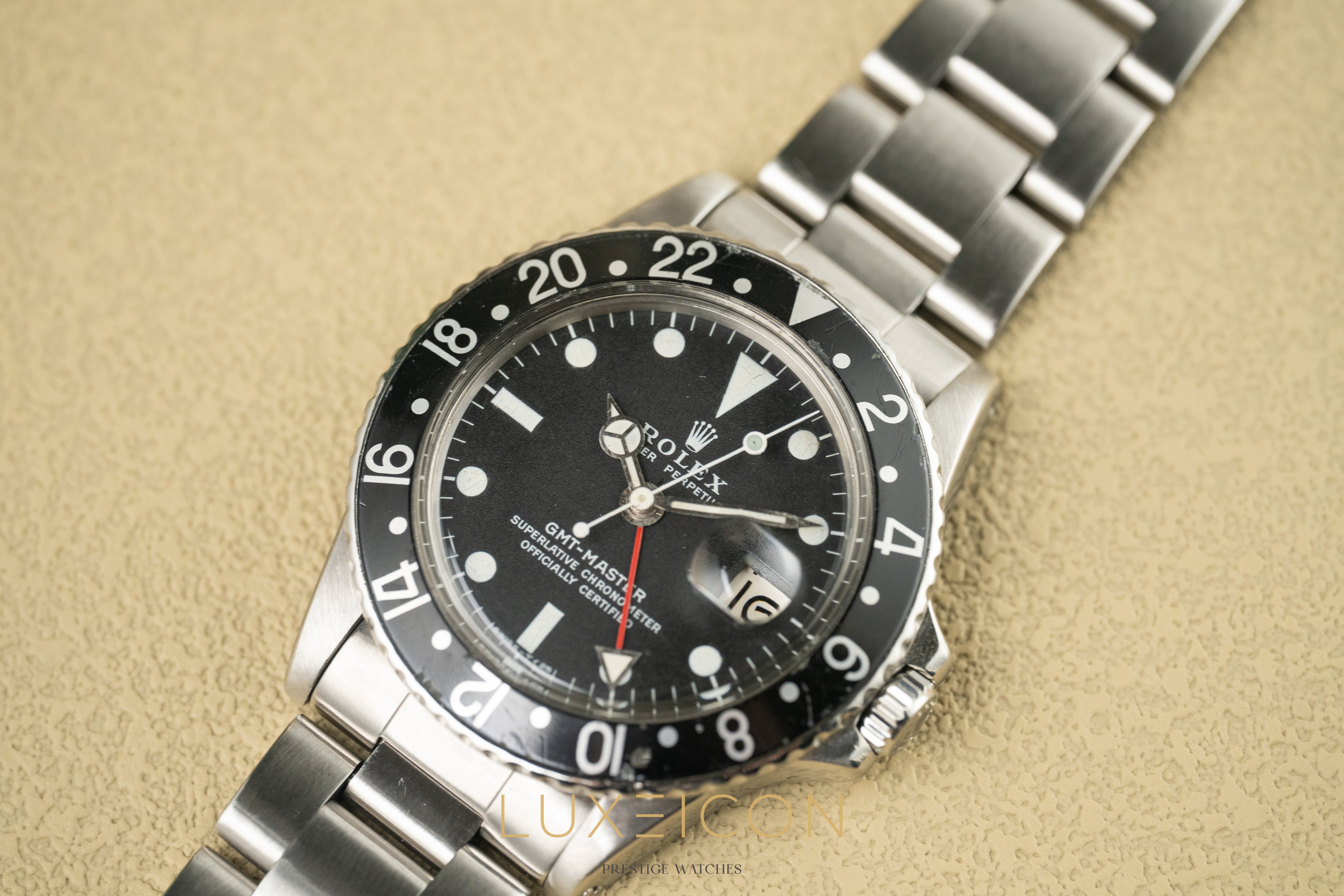 Rolex GMT-Master Ref. 1675 Stainless Steel and Black Bezel circa 1971