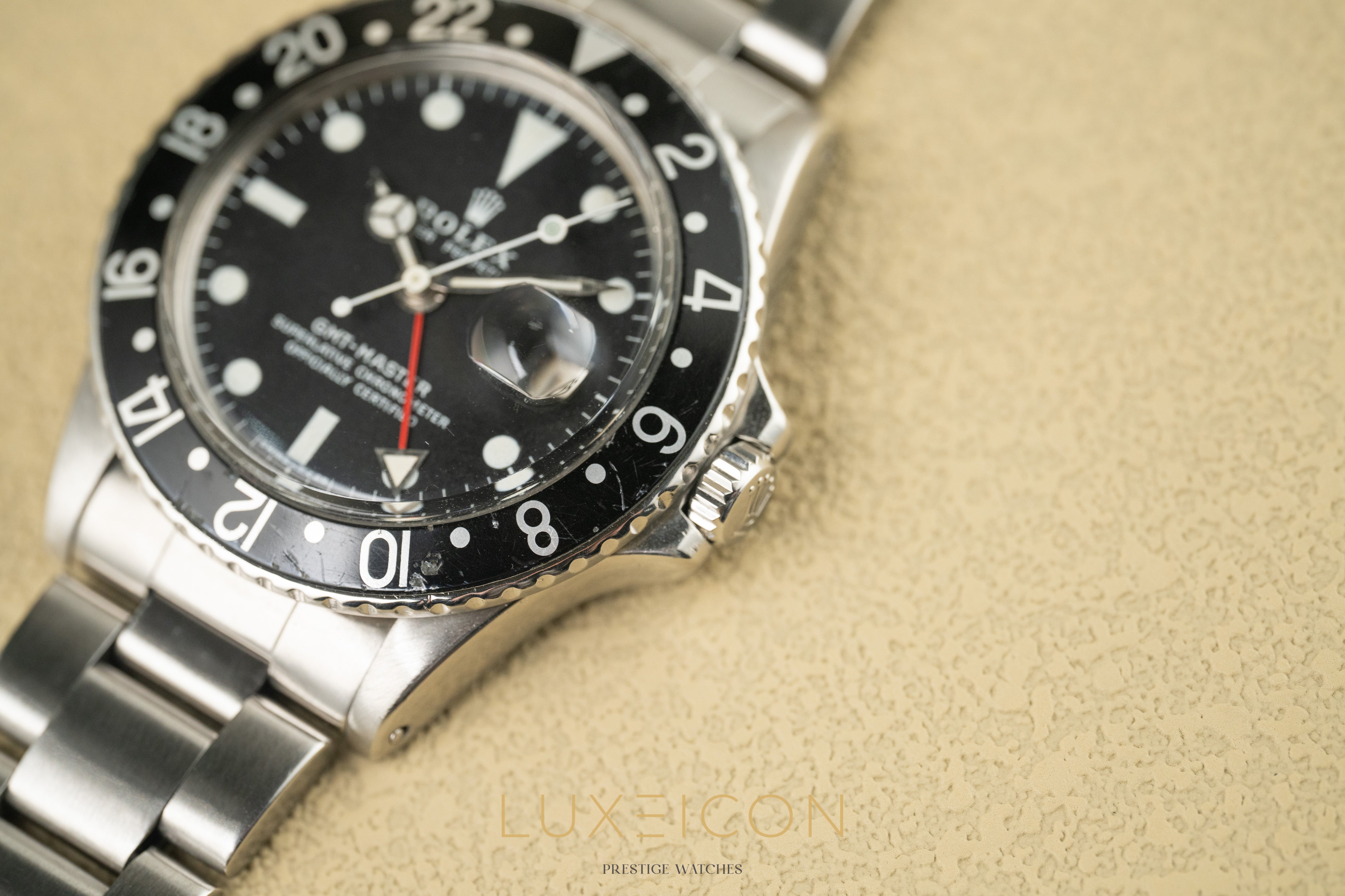 Rolex GMT-Master Ref. 1675 Stainless Steel and Black Bezel circa 1971
