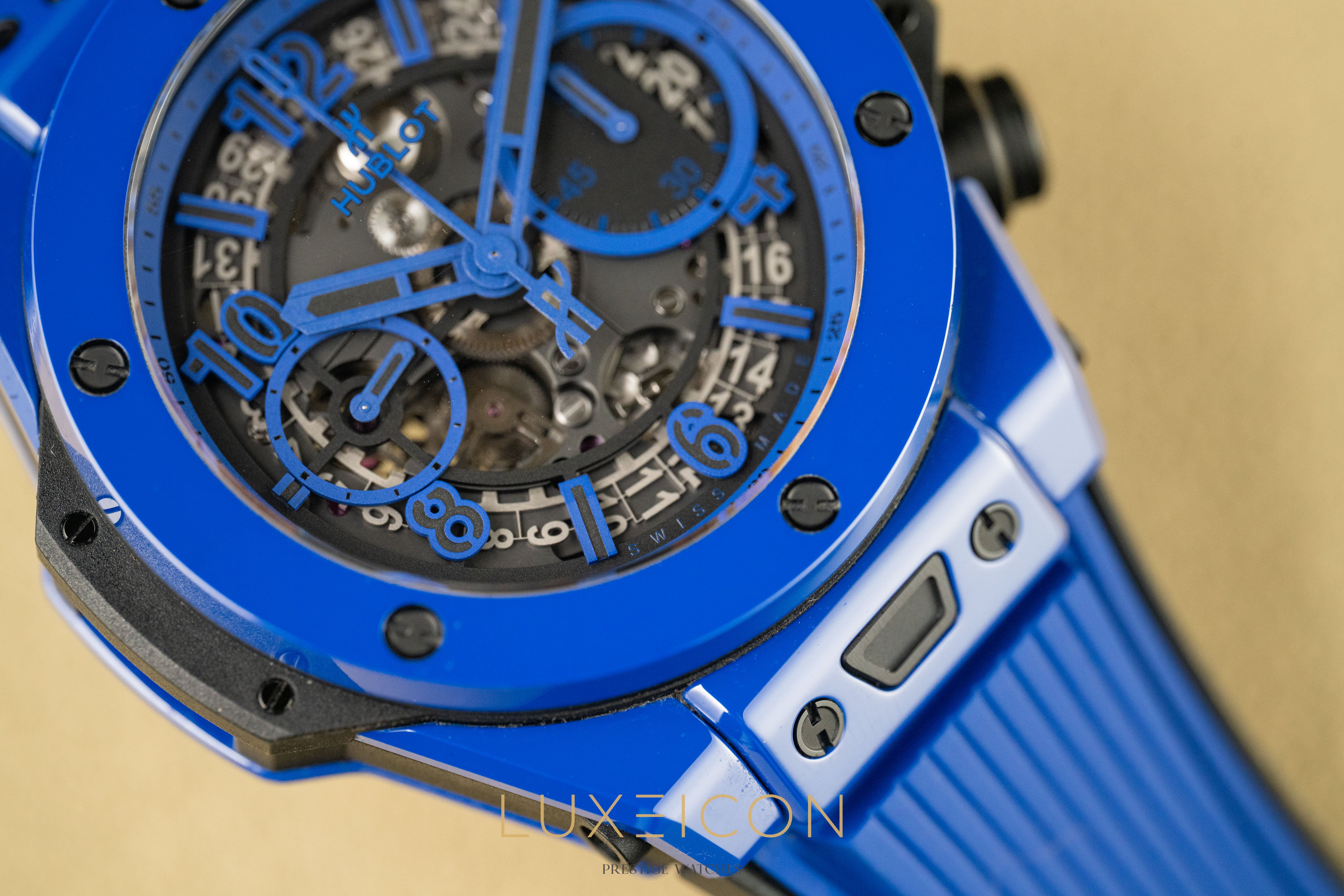 Hublot Big Bang Unico Blue Magic Ceramic 42mm 441.ES.5119.RX Rubber Limited Edition
