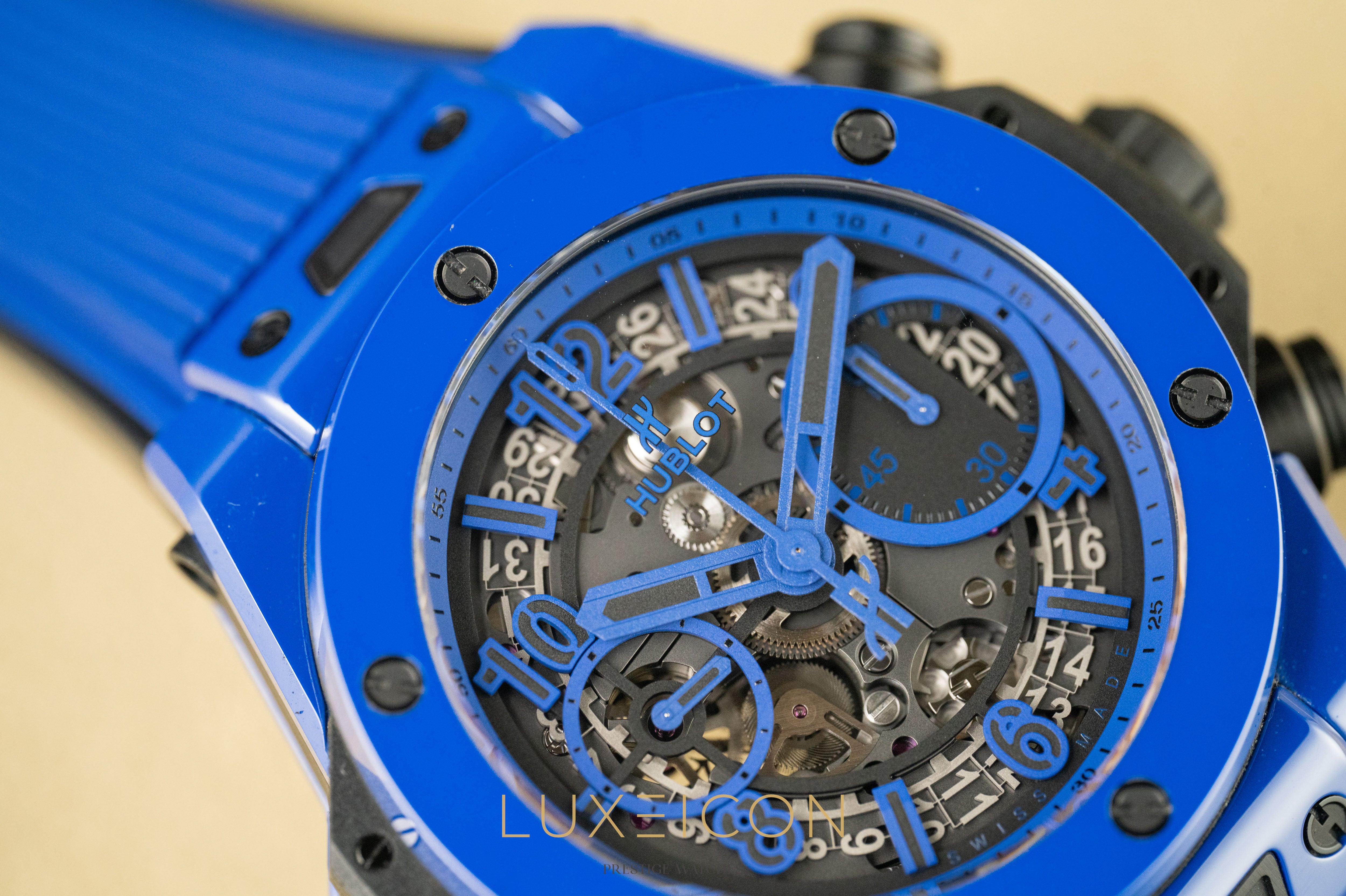 Hublot Big Bang Unico Blue Magic Ceramic 42mm 441.ES.5119.RX Rubber Limited Edition