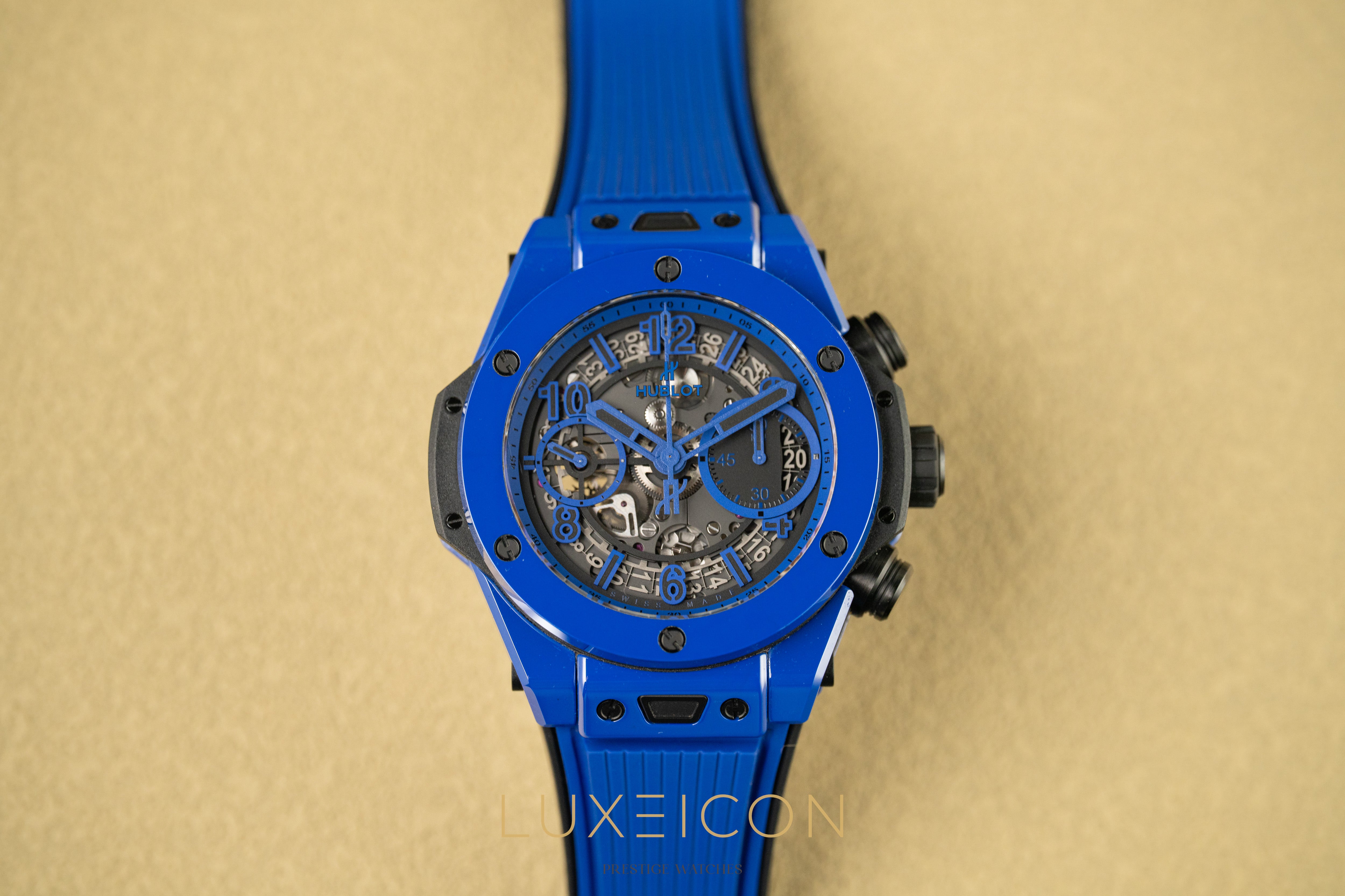 Hublot Big Bang Unico Blue Magic Ceramic 42mm 441.ES.5119.RX Rubber Limited Edition