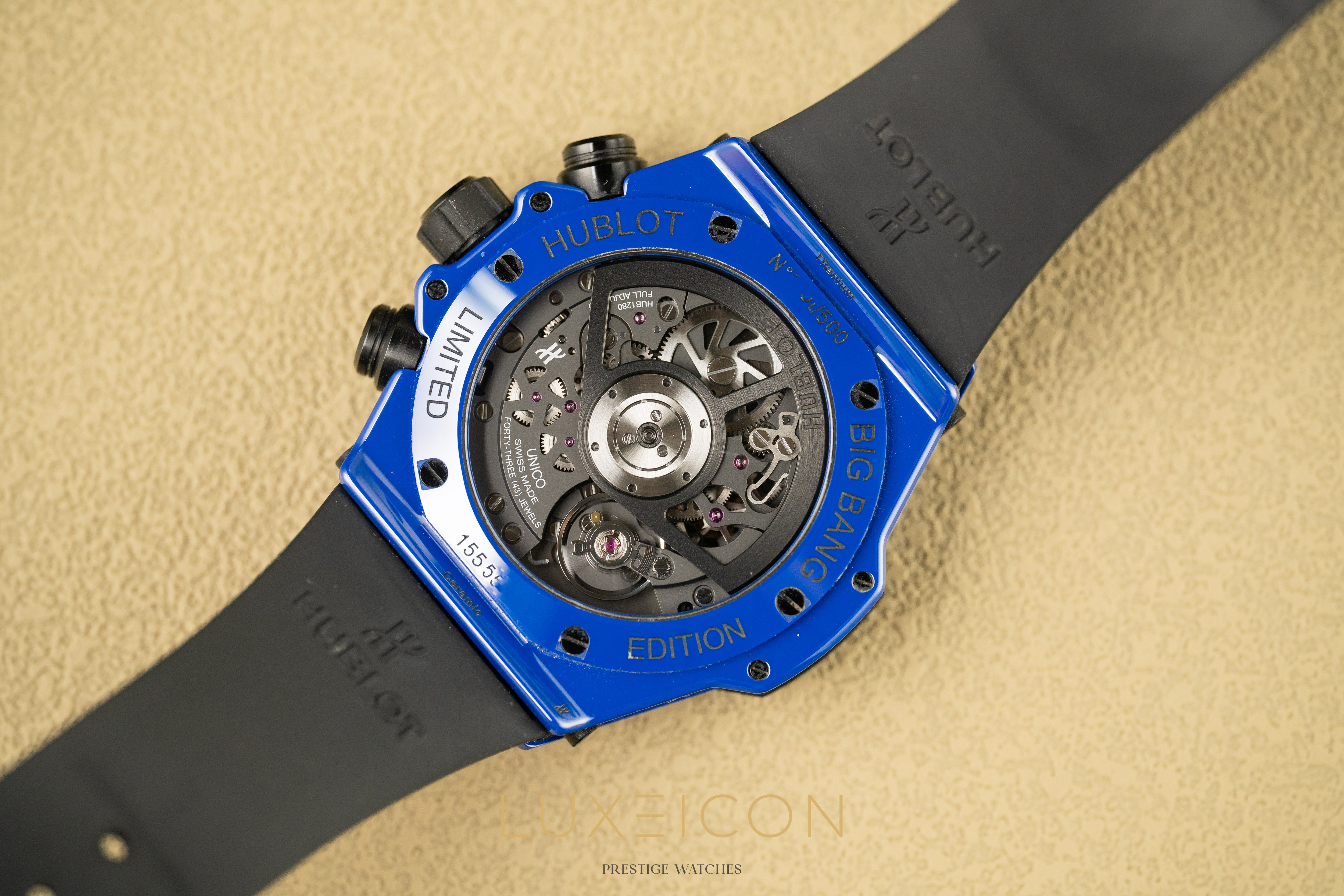 Hublot Big Bang Unico Blue Magic Ceramic 42mm 441.ES.5119.RX Rubber Limited Edition