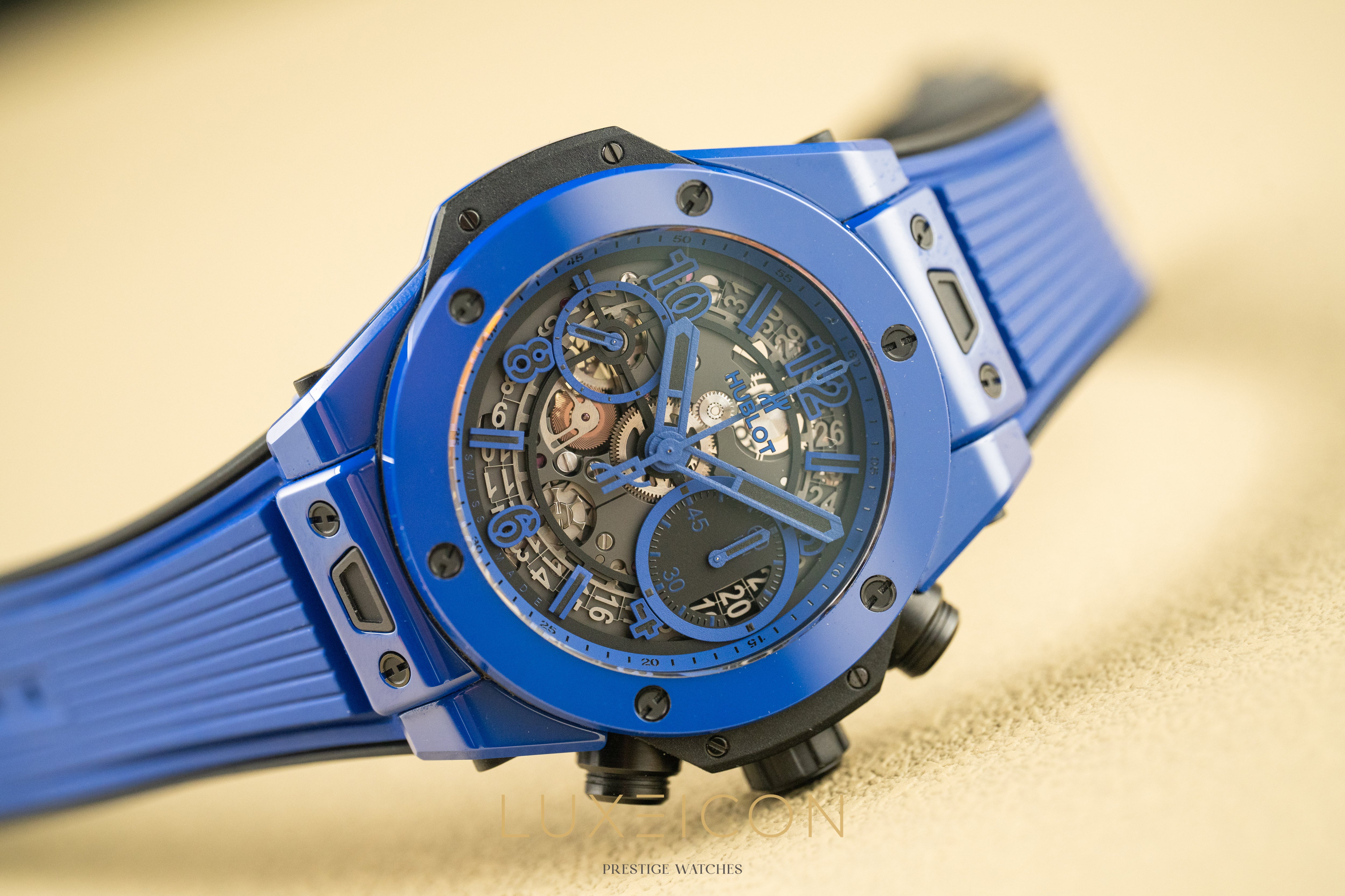 Hublot Big Bang Unico Blue Magic Ceramic 42mm 441.ES.5119.RX Rubber Limited Edition