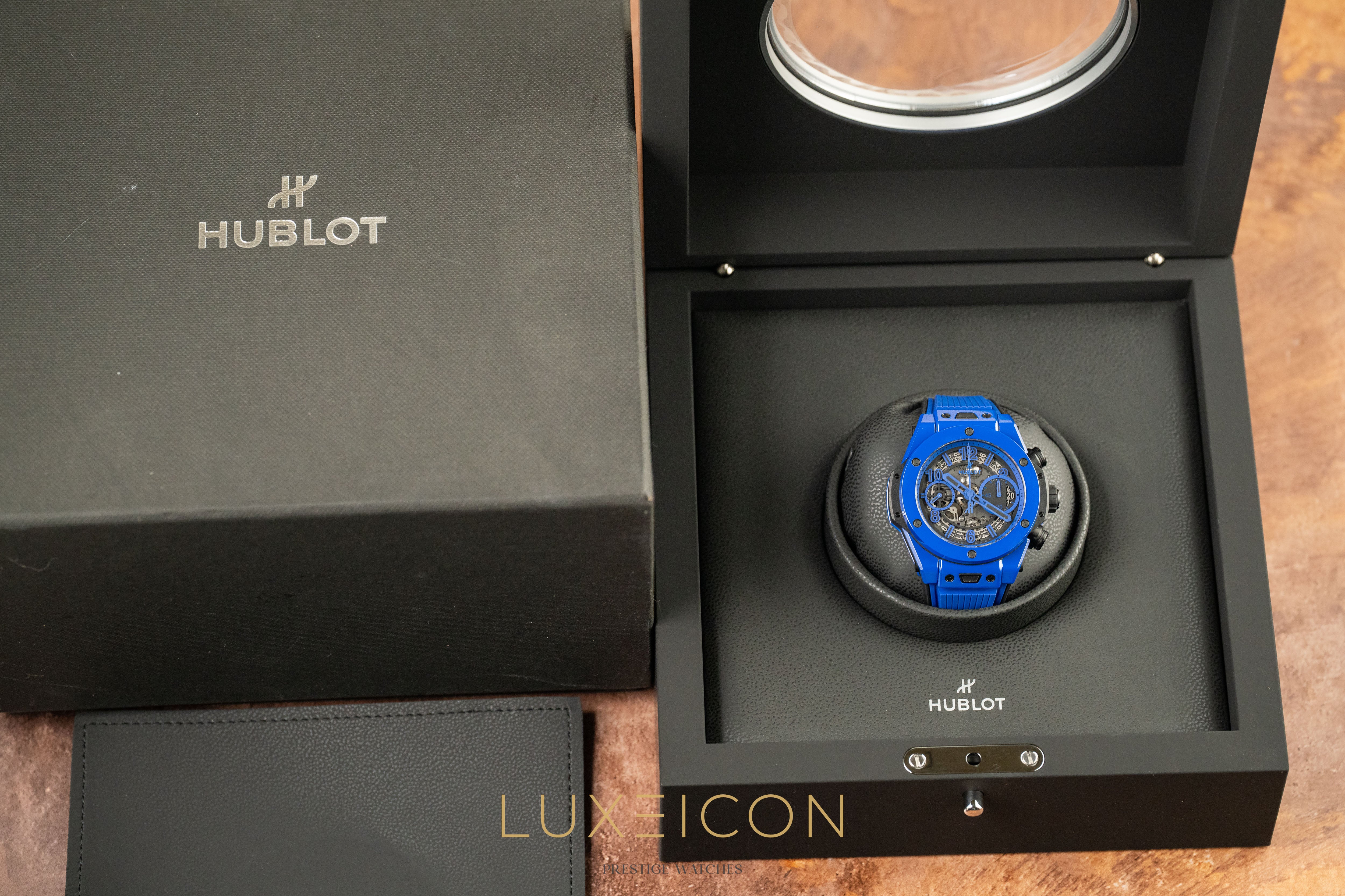 Hublot Big Bang Unico Blue Magic Ceramic 42mm 441.ES.5119.RX Rubber Limited Edition