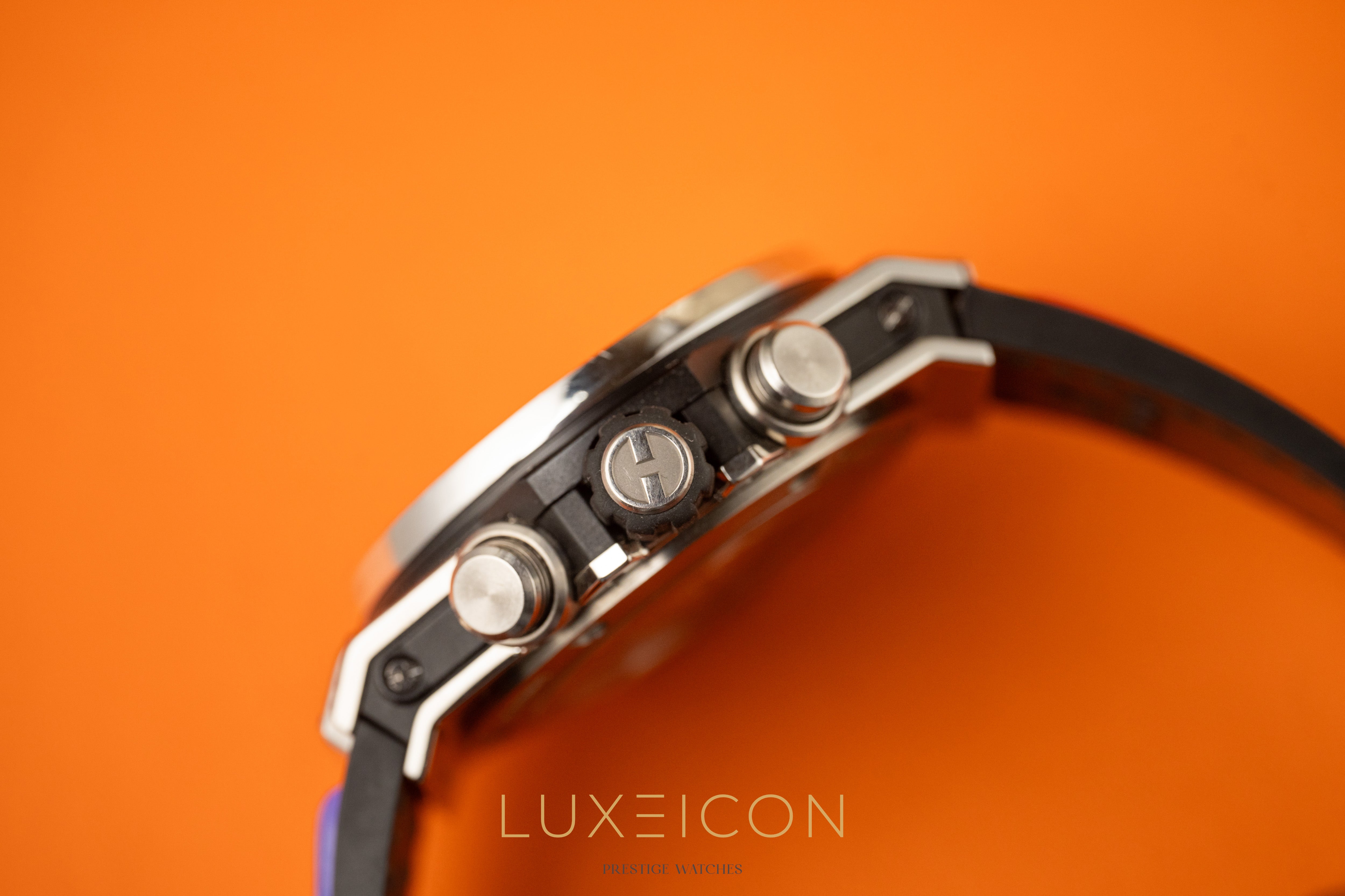 Hublot Big Bang Unico Customised Rainbow Sapphire Titanium Date Chronograph