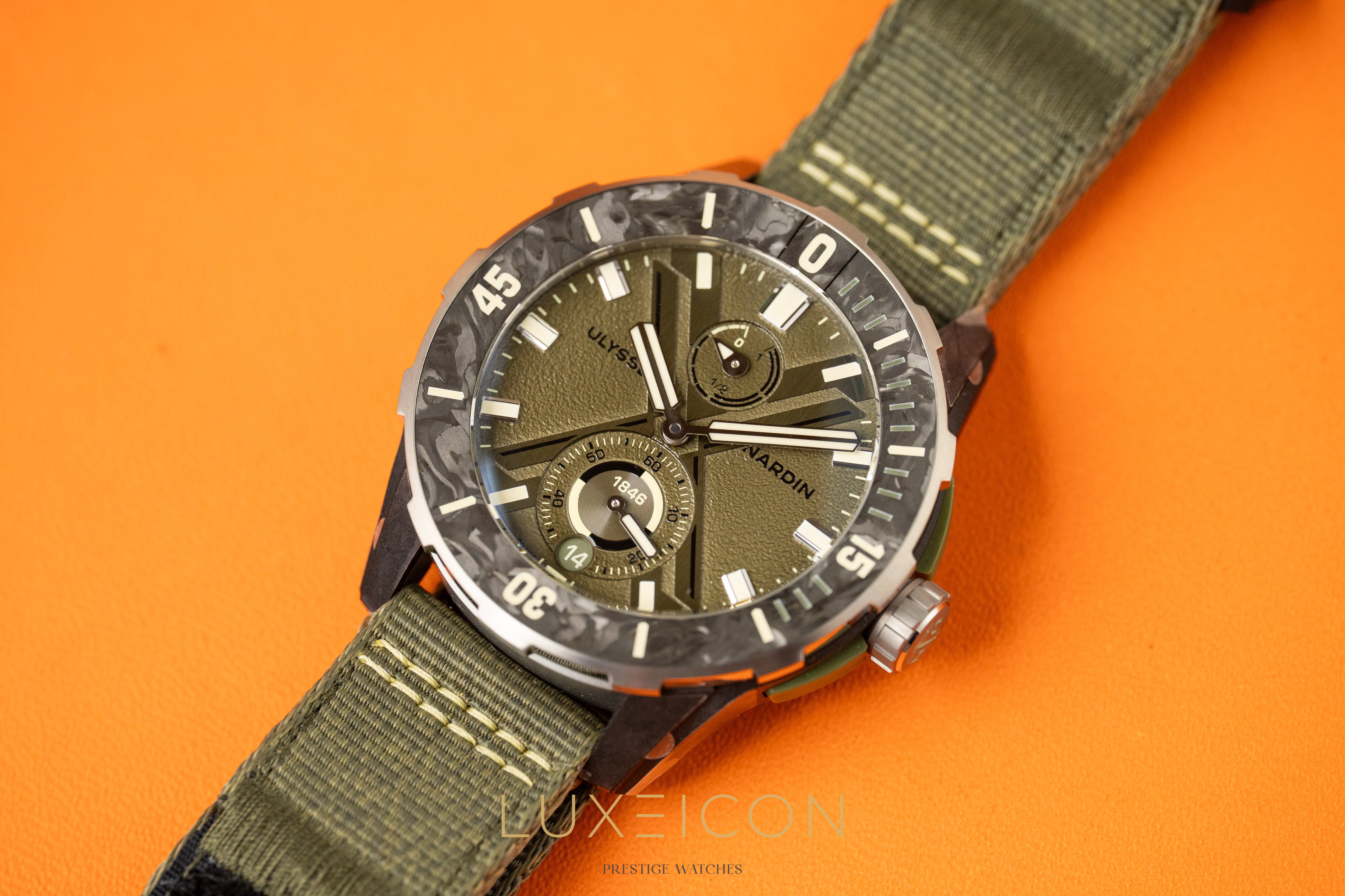 Ulysse Nardin Marine 1183-170-8A/0A Diver NET OPS SS Green Dial 2026 Unworn