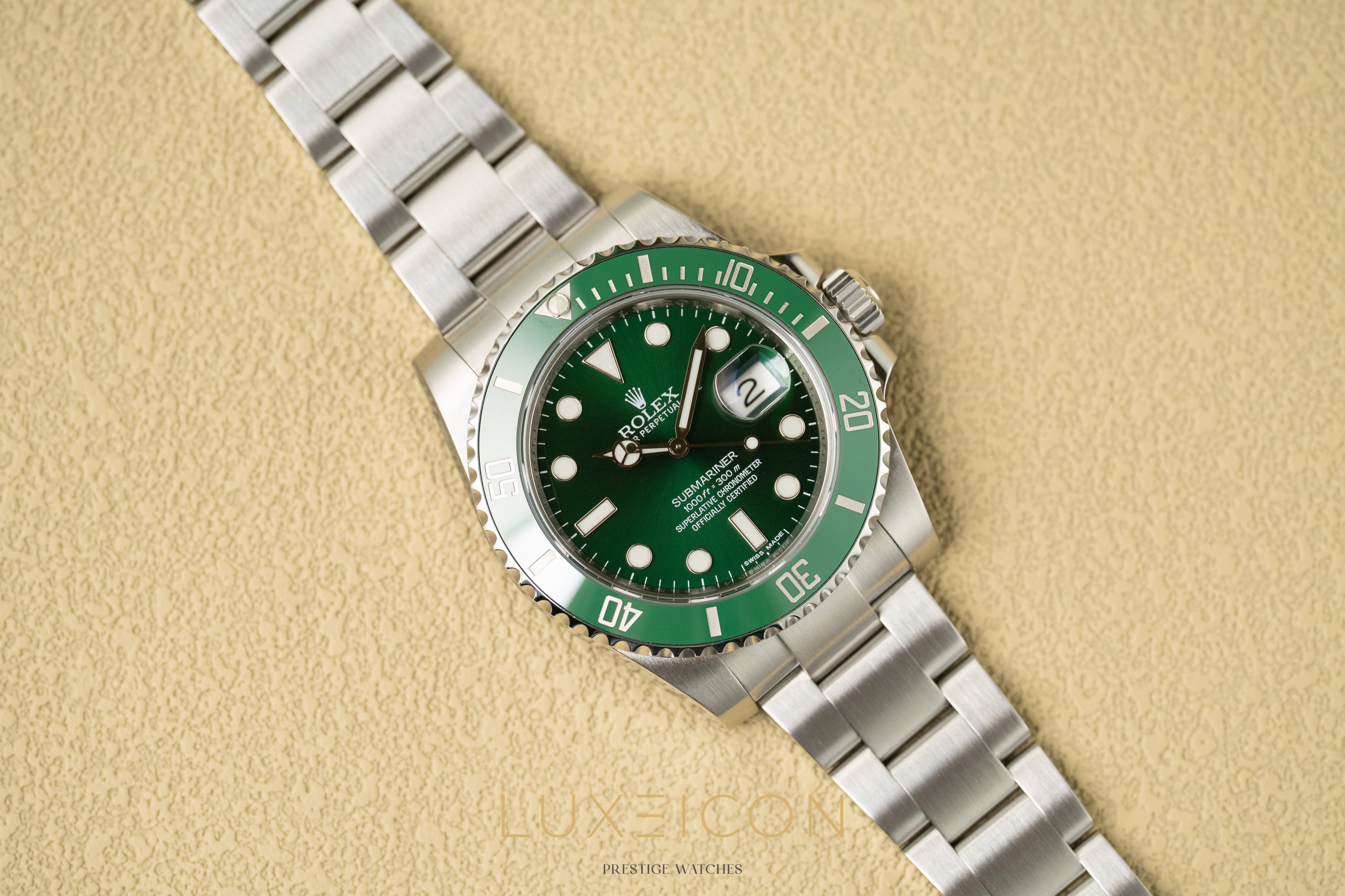 Rolex Submariner Date HULK Green 40mm Ceramic Stainless 116610LV 2013