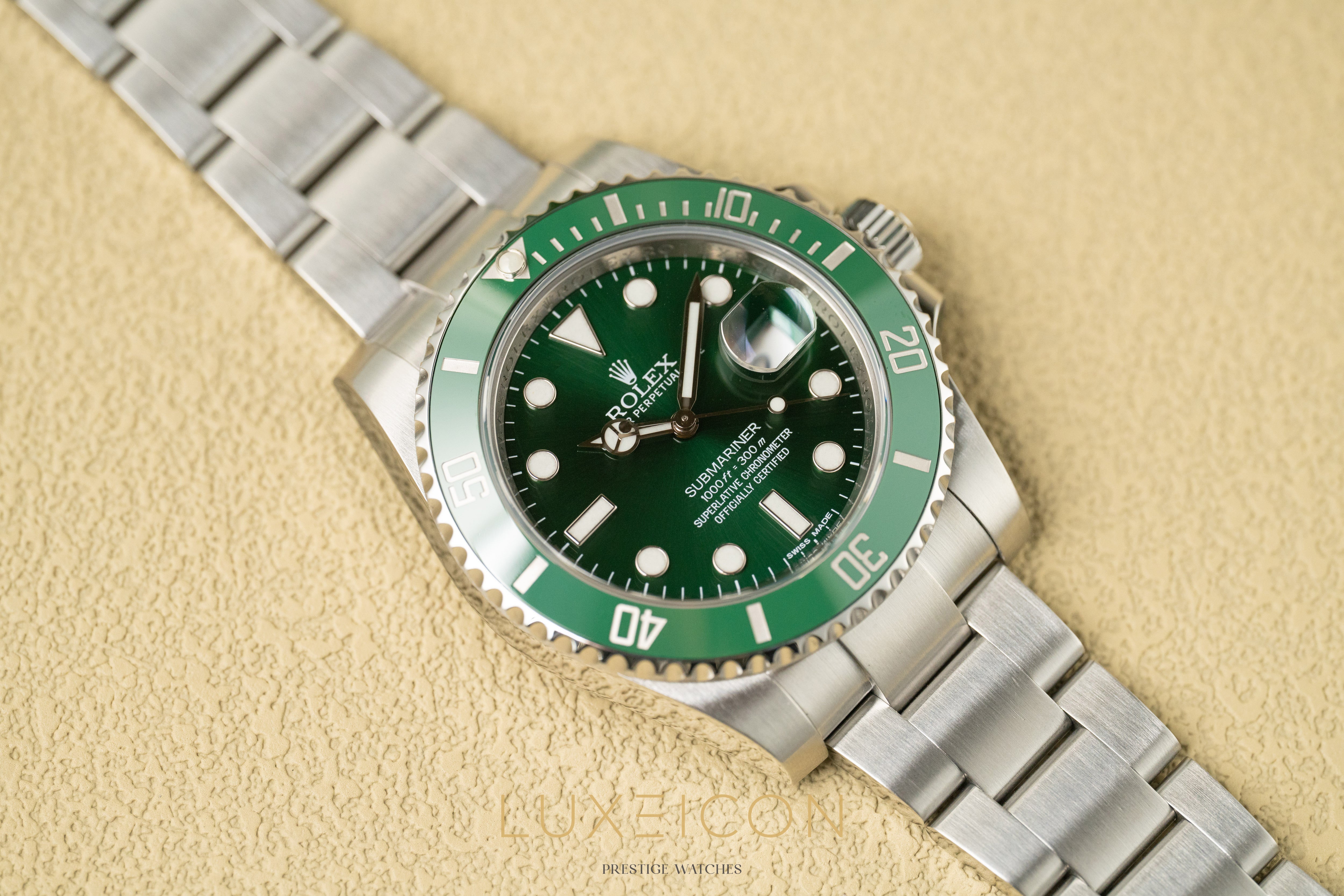 Rolex Submariner Date HULK Green 40mm Ceramic Stainless 116610LV 2013