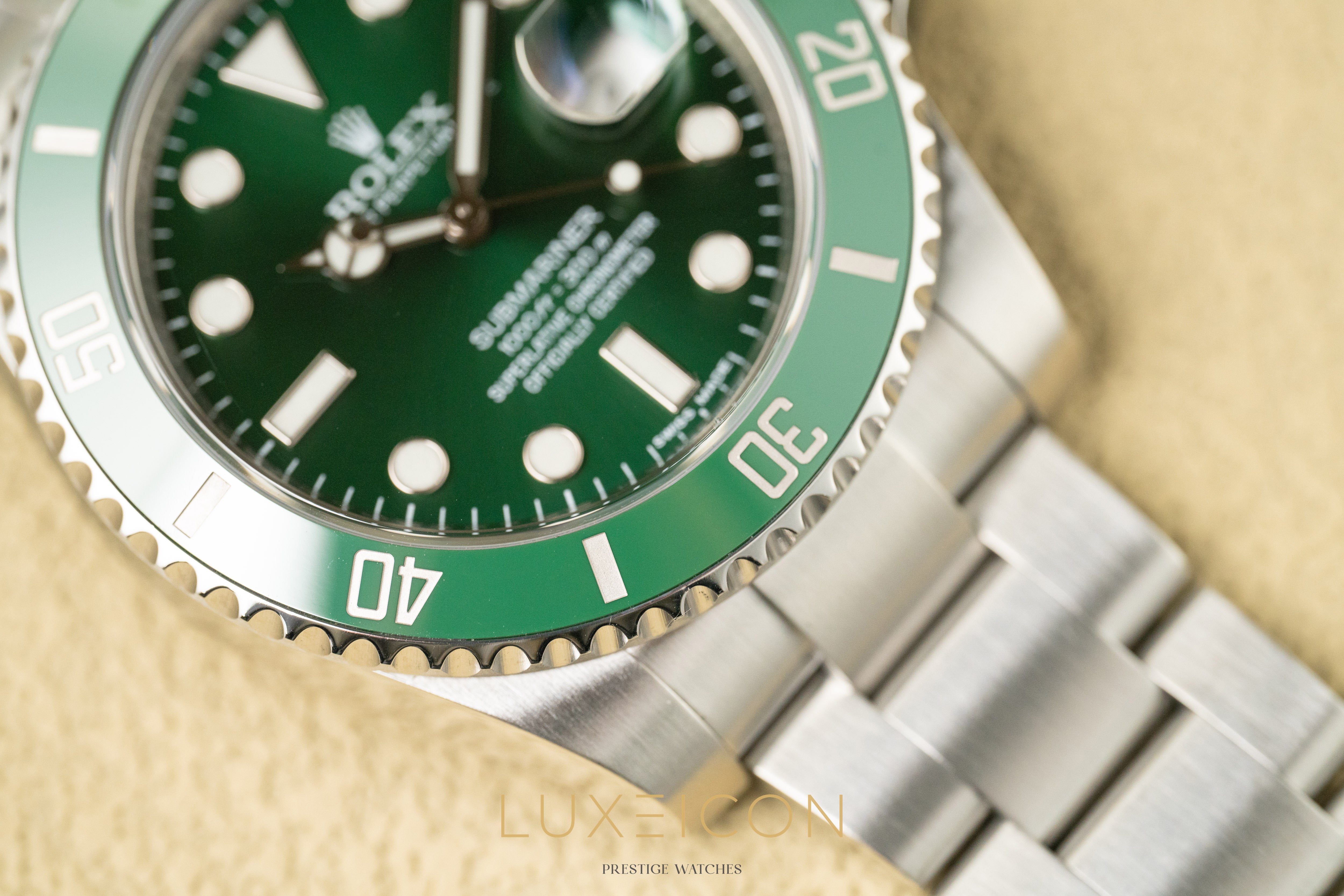 Rolex Submariner Date HULK Green 40mm Ceramic Stainless 116610LV 2013