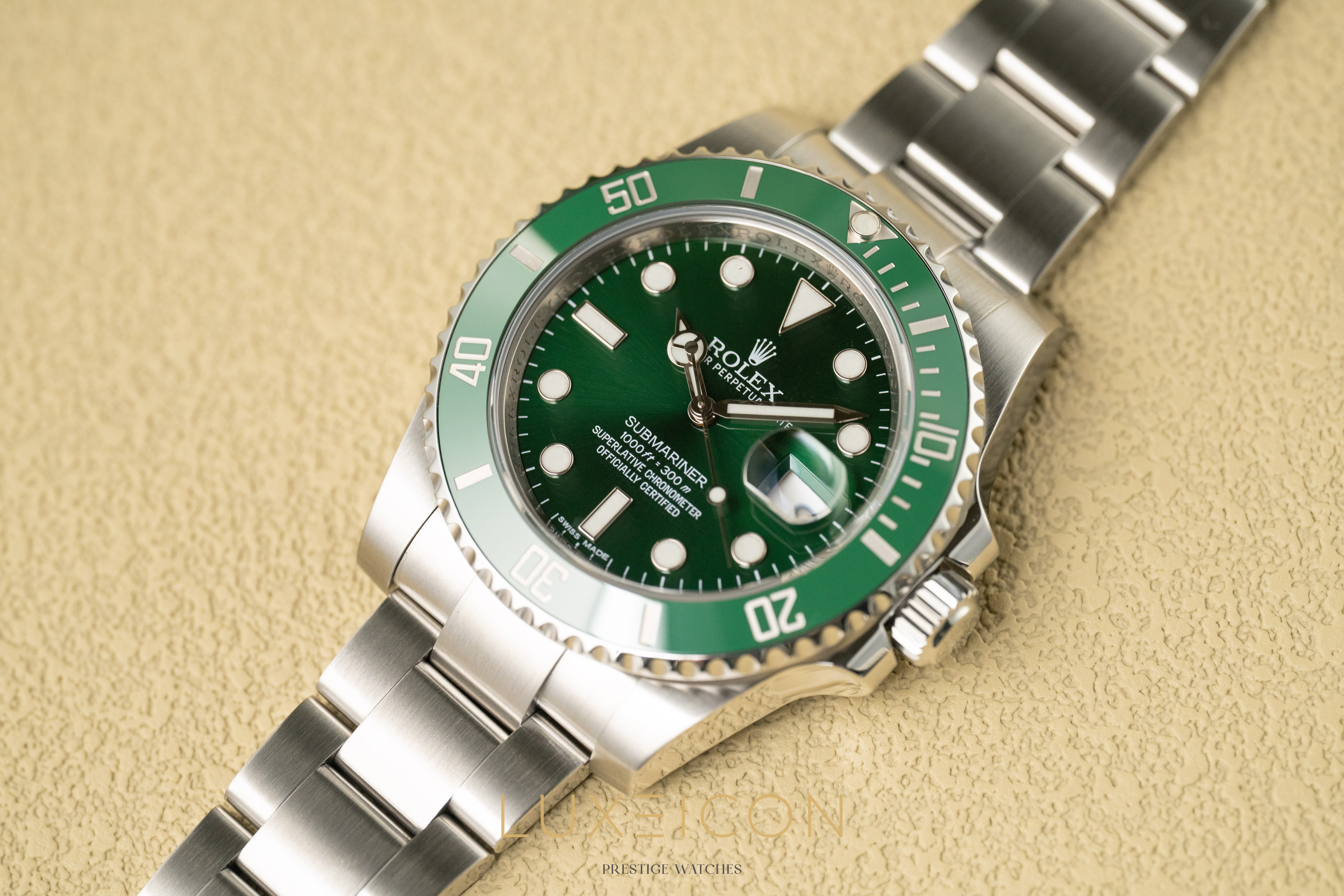 Rolex Submariner Date HULK Green 40mm Ceramic Stainless 116610LV 2013