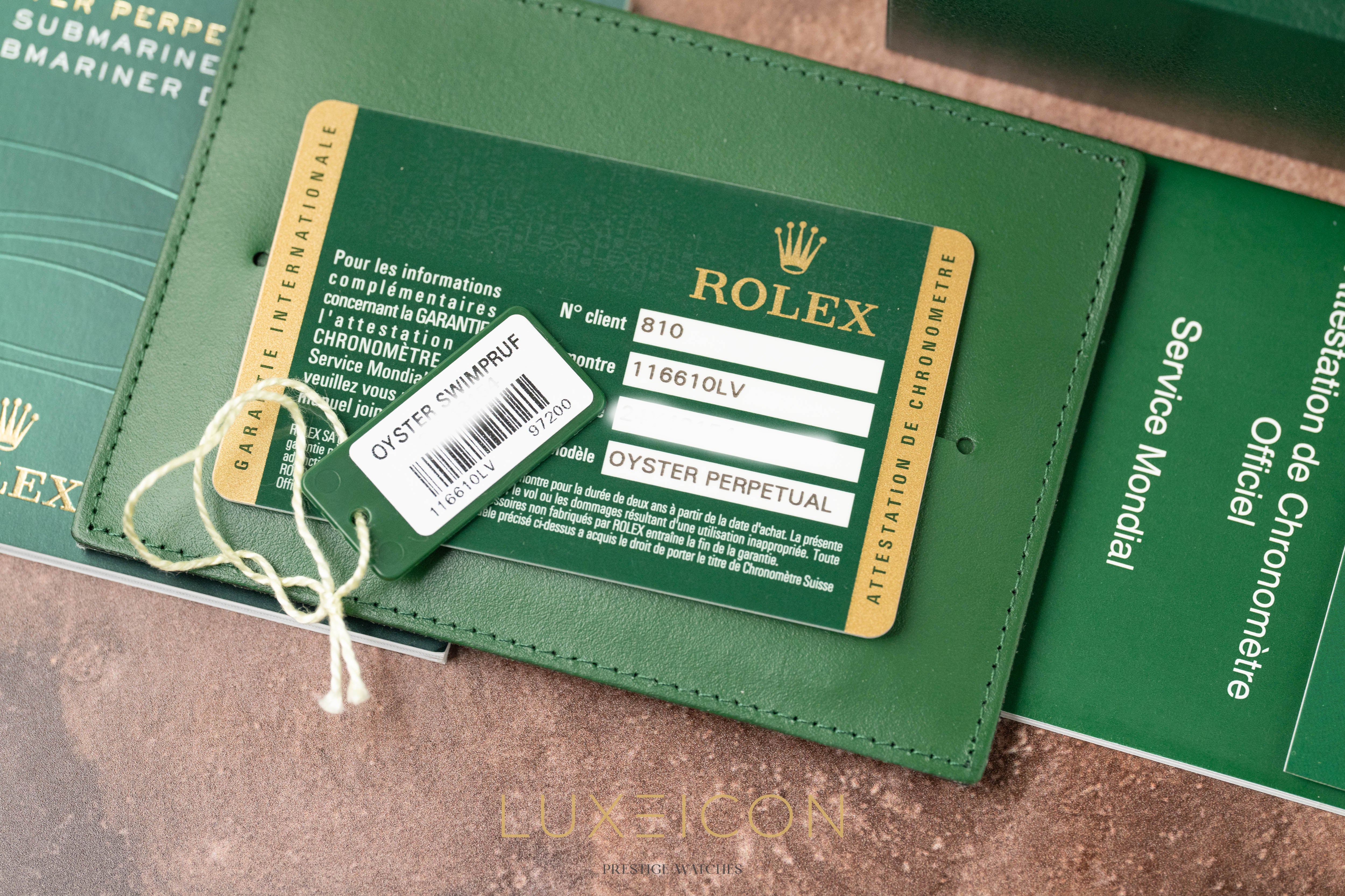 Rolex Submariner Date HULK Green 40mm Ceramic Stainless 116610LV 2013