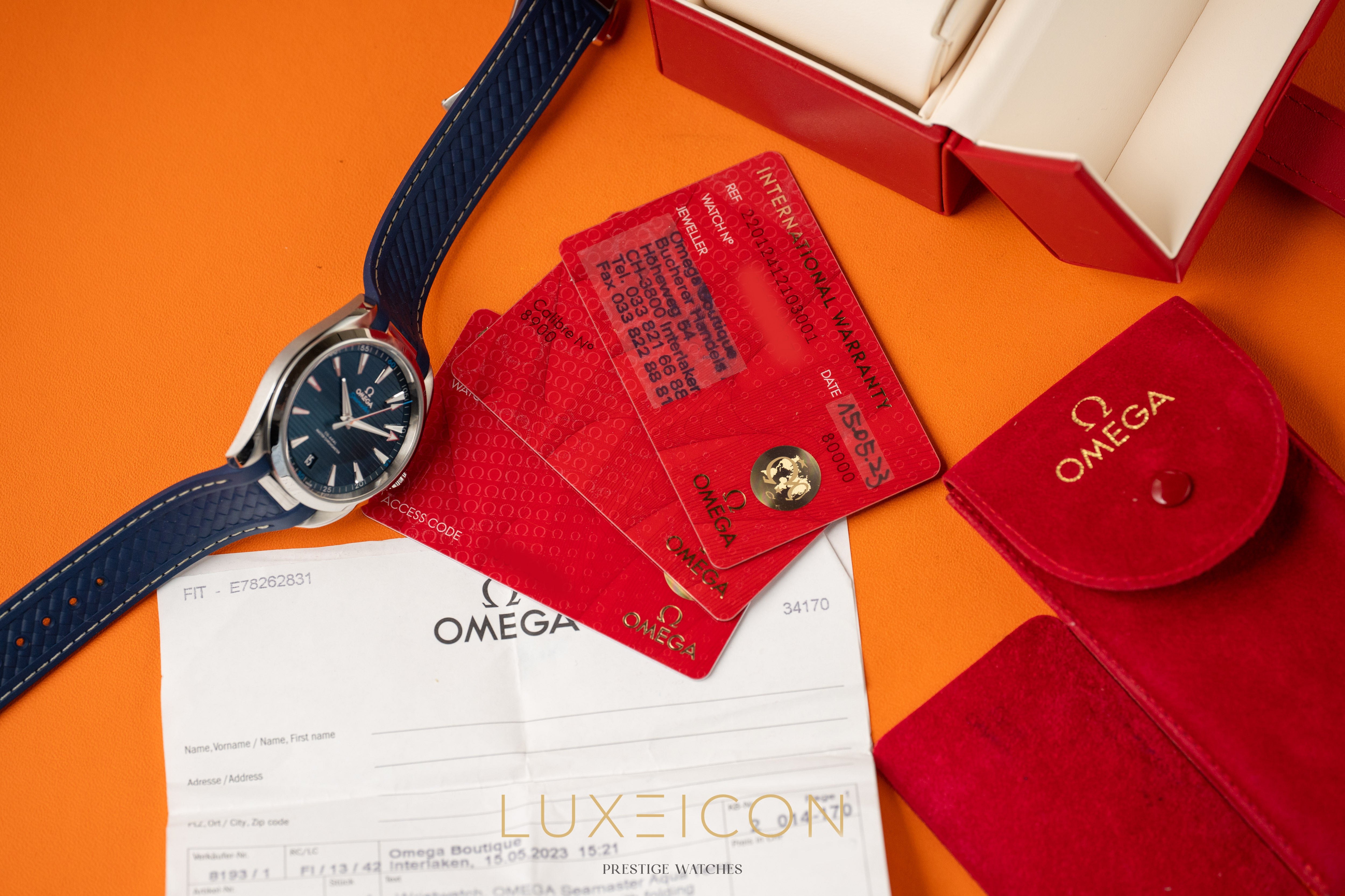 Omega Seamaster Aqua Terra Co-axial Master Chronometer Blue Dial 2023