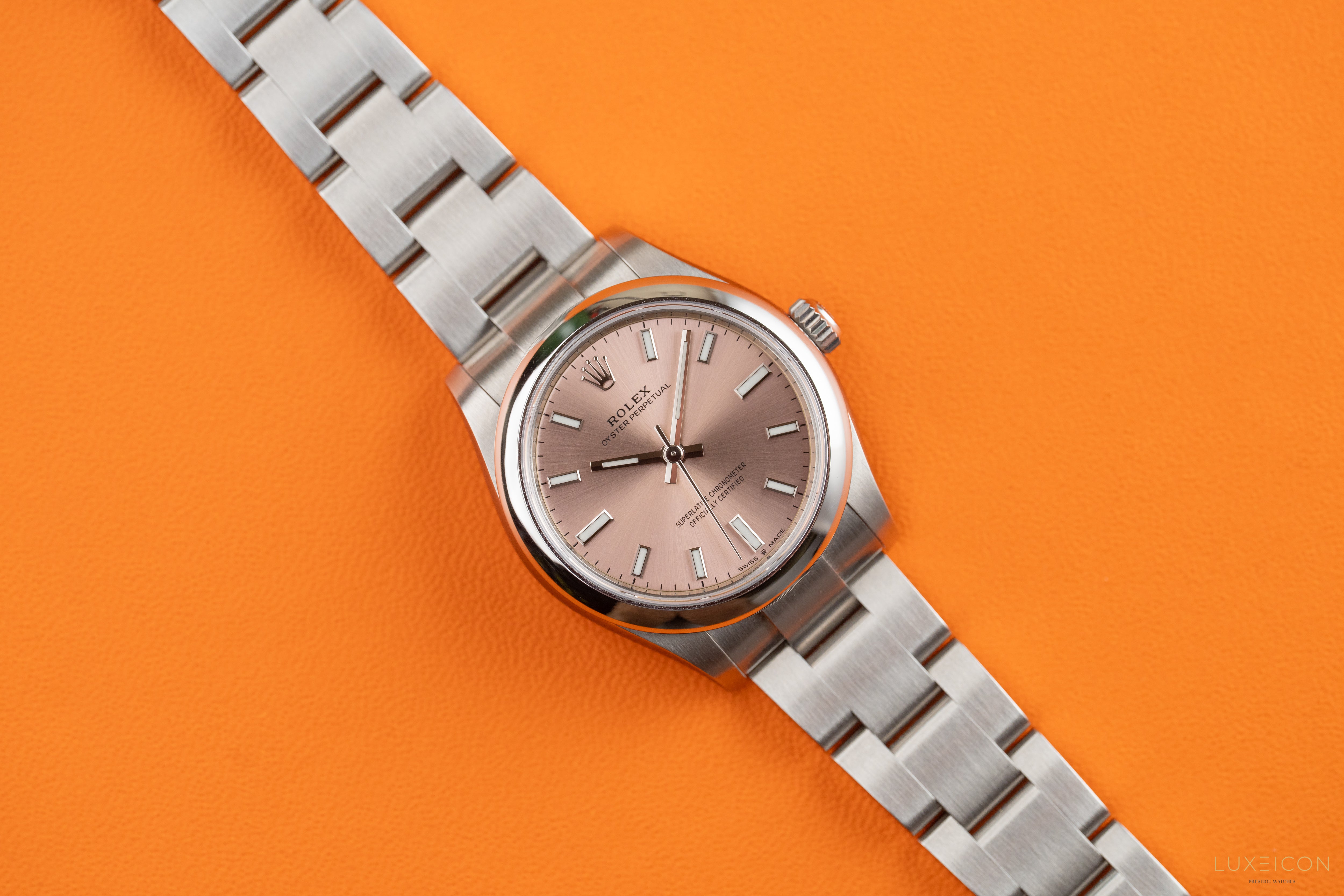 Rolex Oyster Perpetual 31 Pink Index Dial Domed Bezel 277200 2021