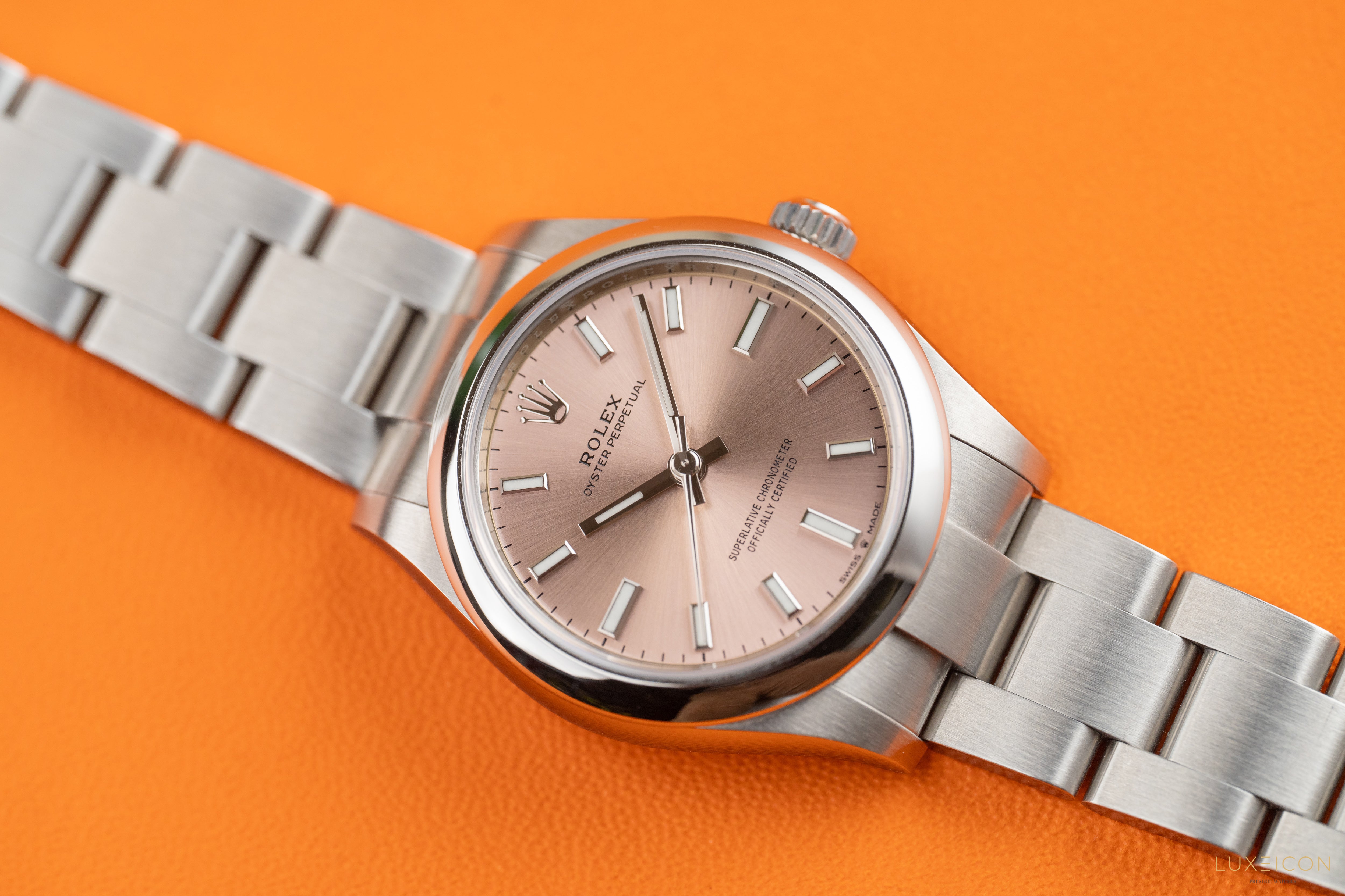 Rolex Oyster Perpetual 31 Pink Index Dial Domed Bezel 277200 2021