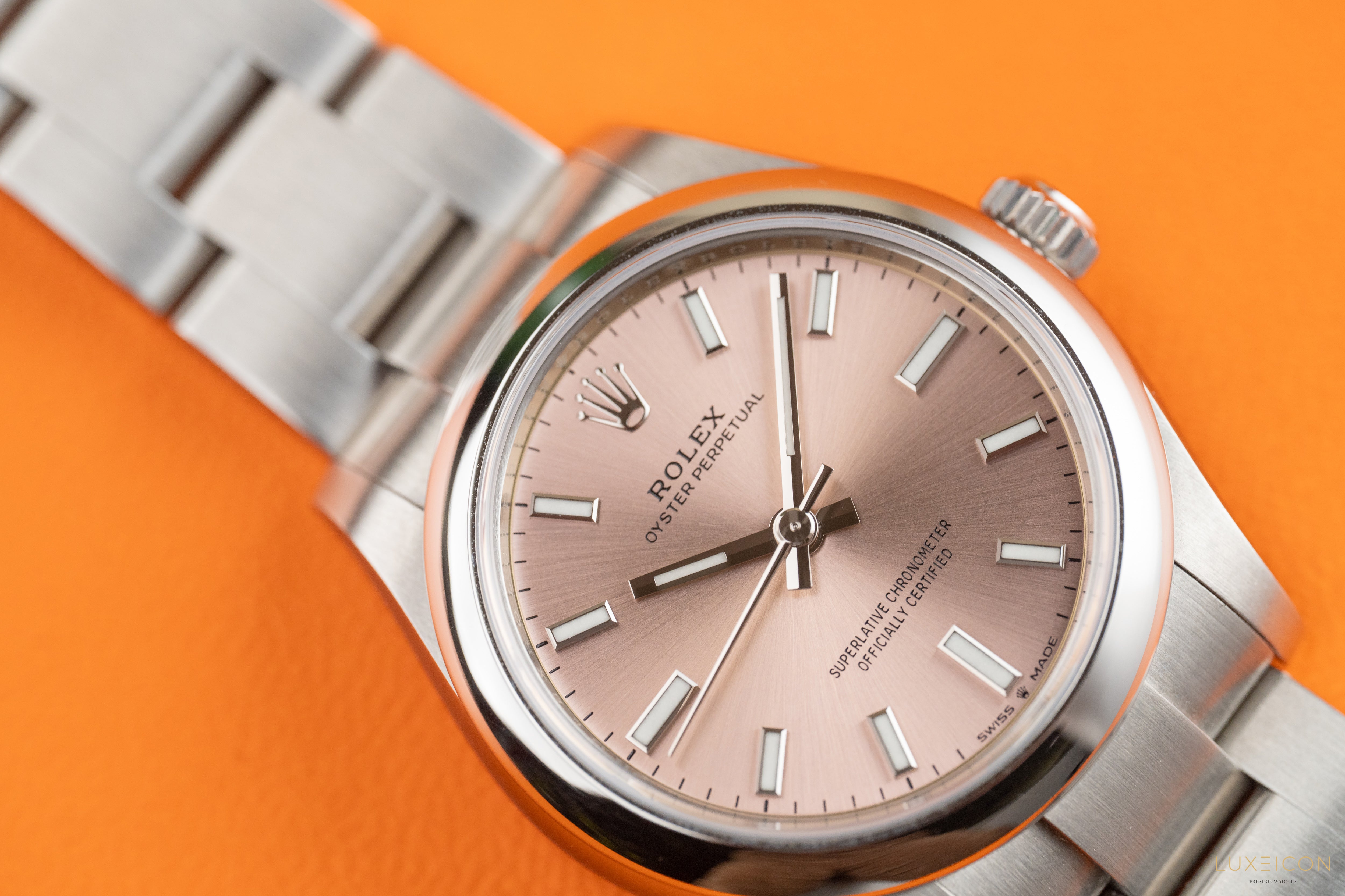 Rolex Oyster Perpetual 31 Pink Index Dial Domed Bezel 277200 2021