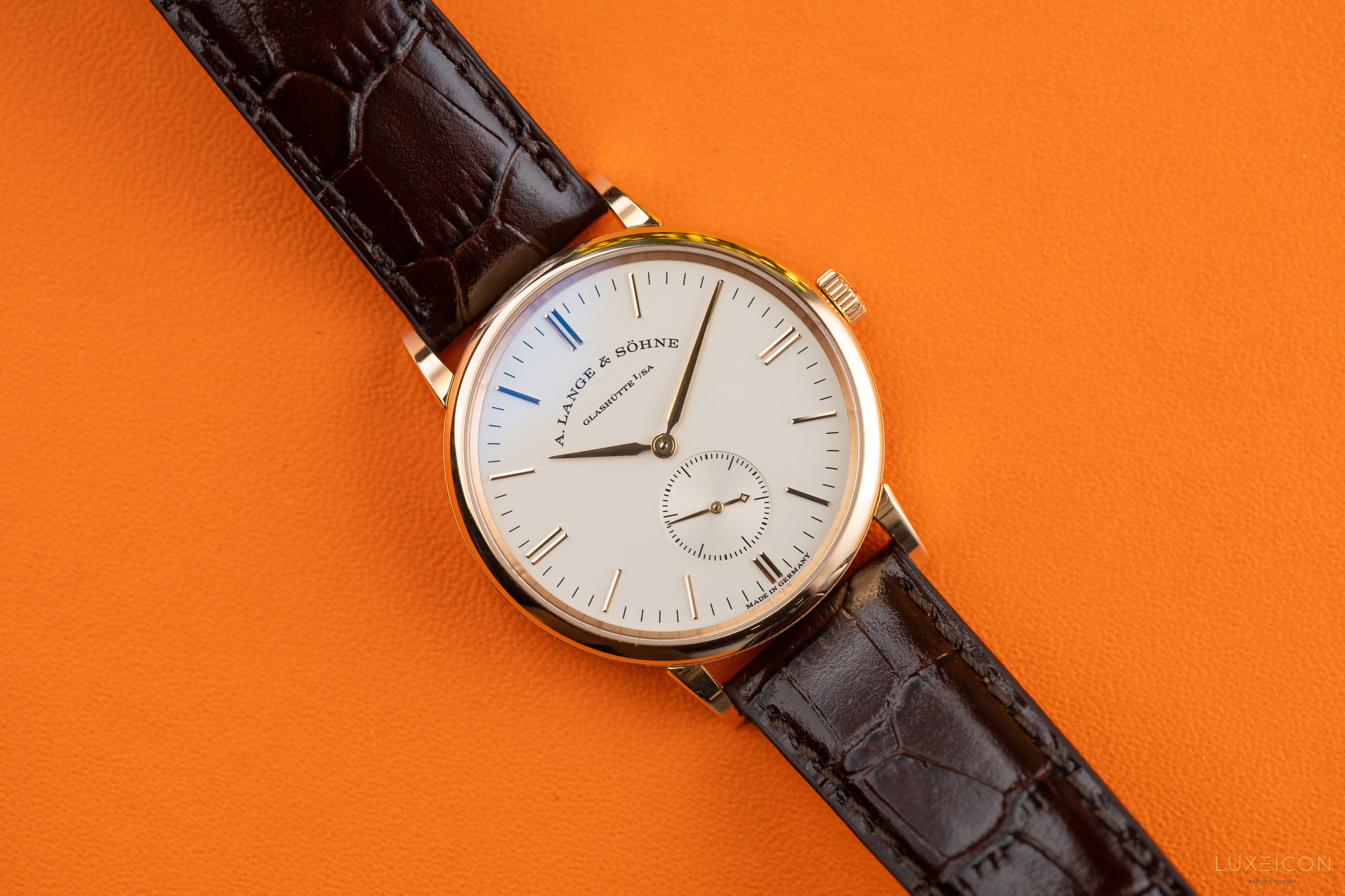 A. Lange & Söhne Saxonia Rose Gold Silver Dial 219.032 2018