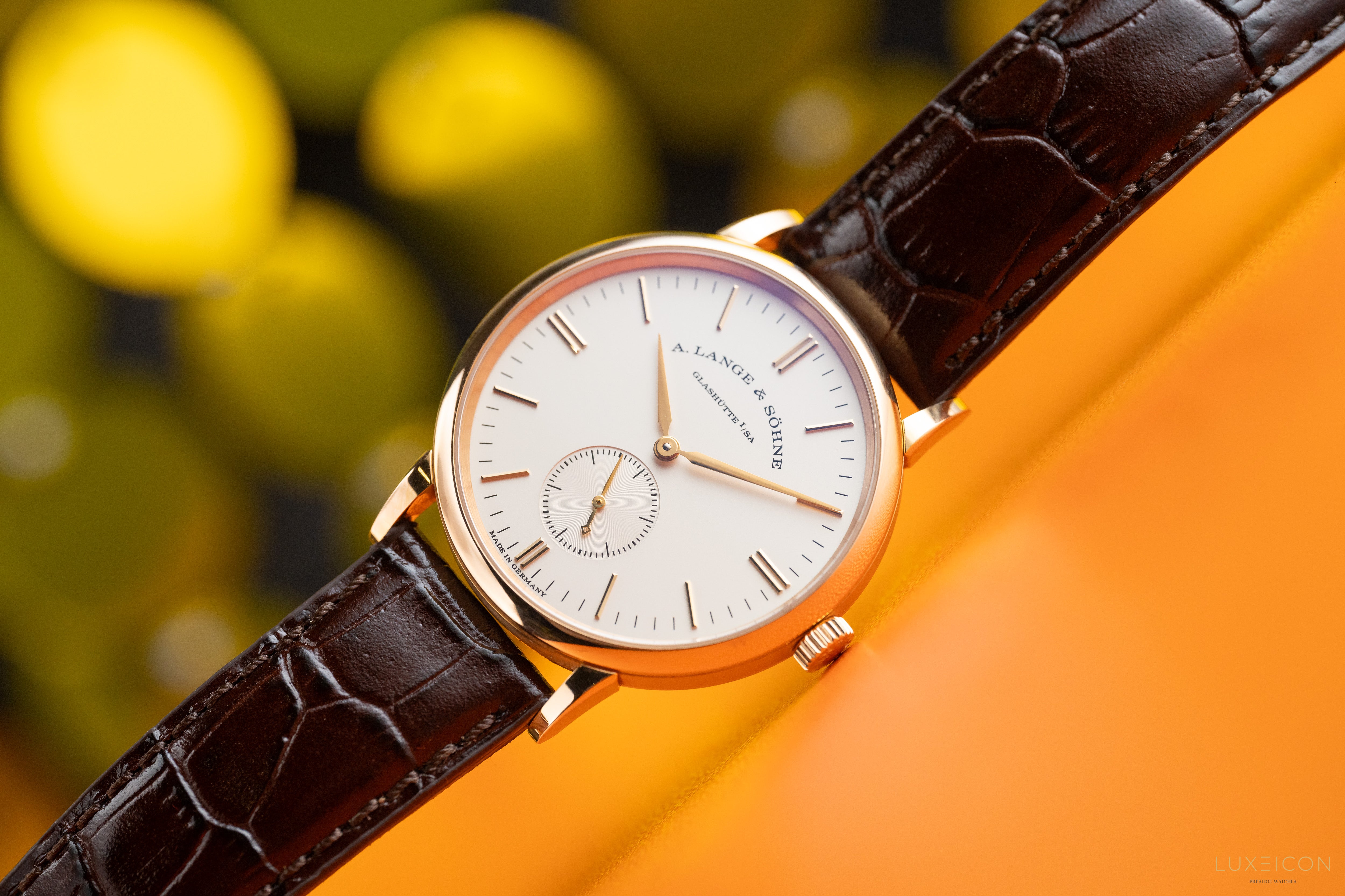 A. Lange & Söhne Saxonia Rose Gold Silver Dial 219.032 2018