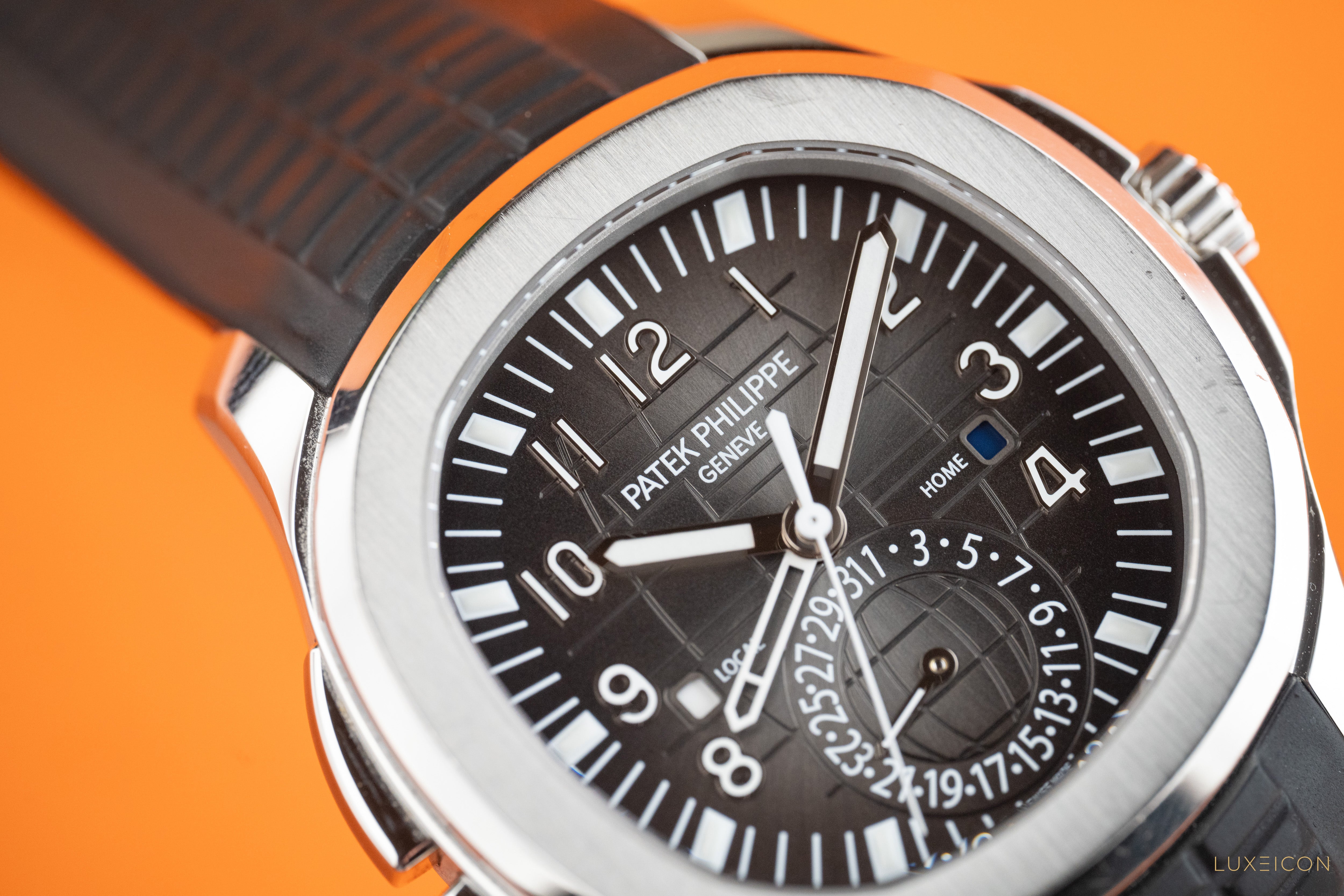 Patek Philippe Aquanaut Travel Time Steel Black Dial Dual Time Zone 5164A-001 2020