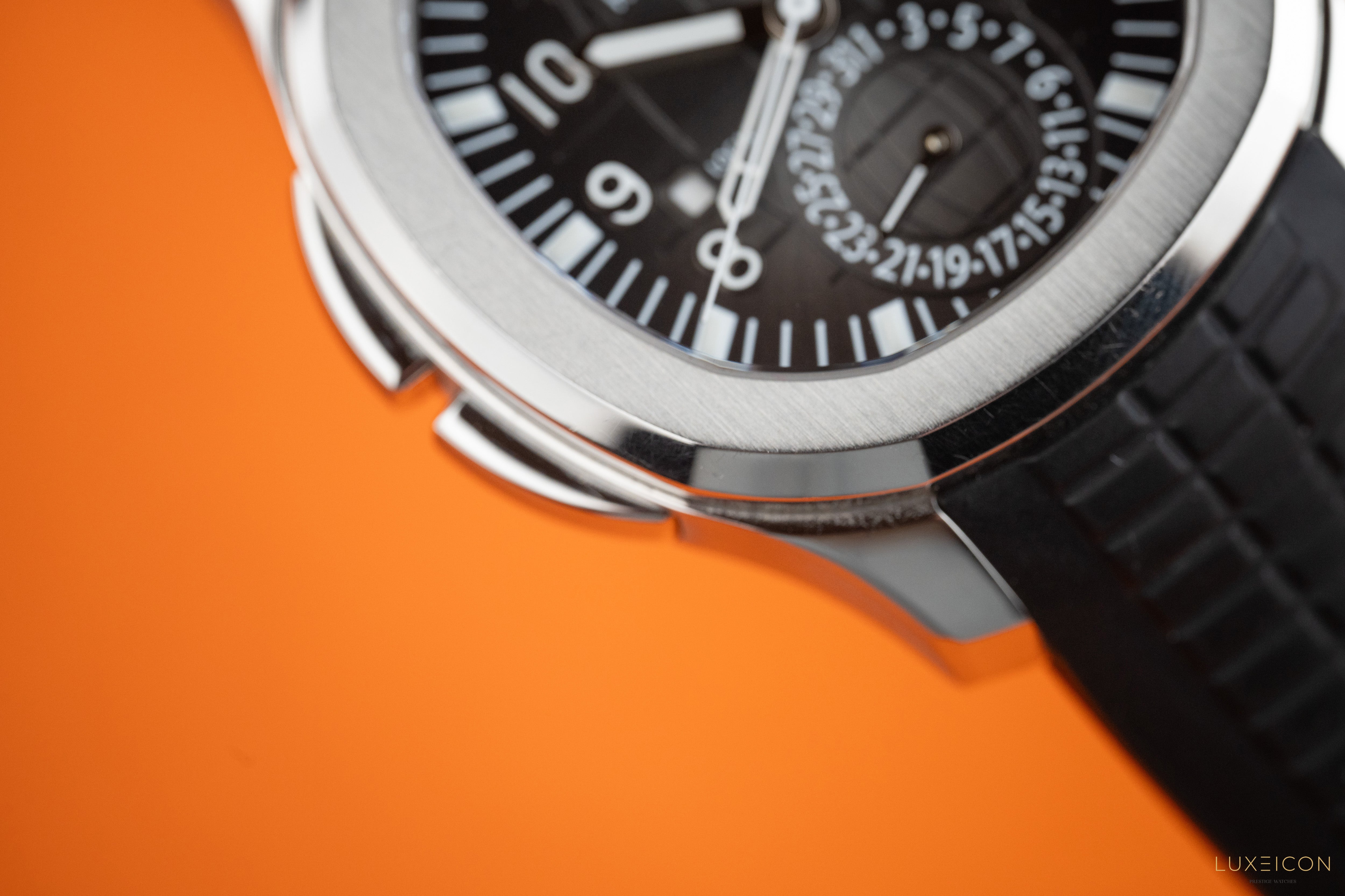 Patek Philippe Aquanaut Travel Time Steel Black Dial Dual Time Zone 5164A-001 2020