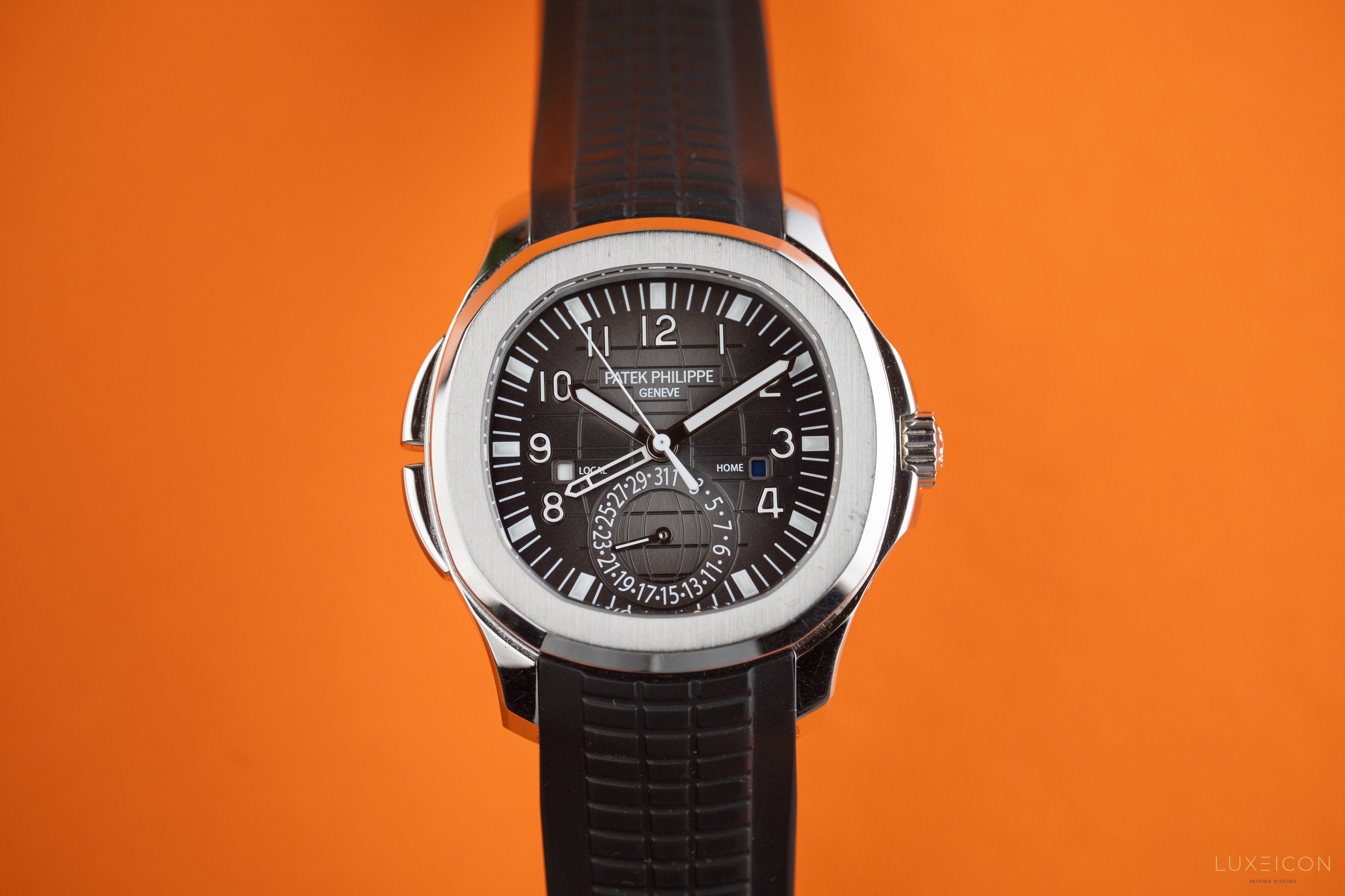 Patek Philippe Aquanaut Travel Time Steel Black Dial Dual Time Zone 5164A-001 2020