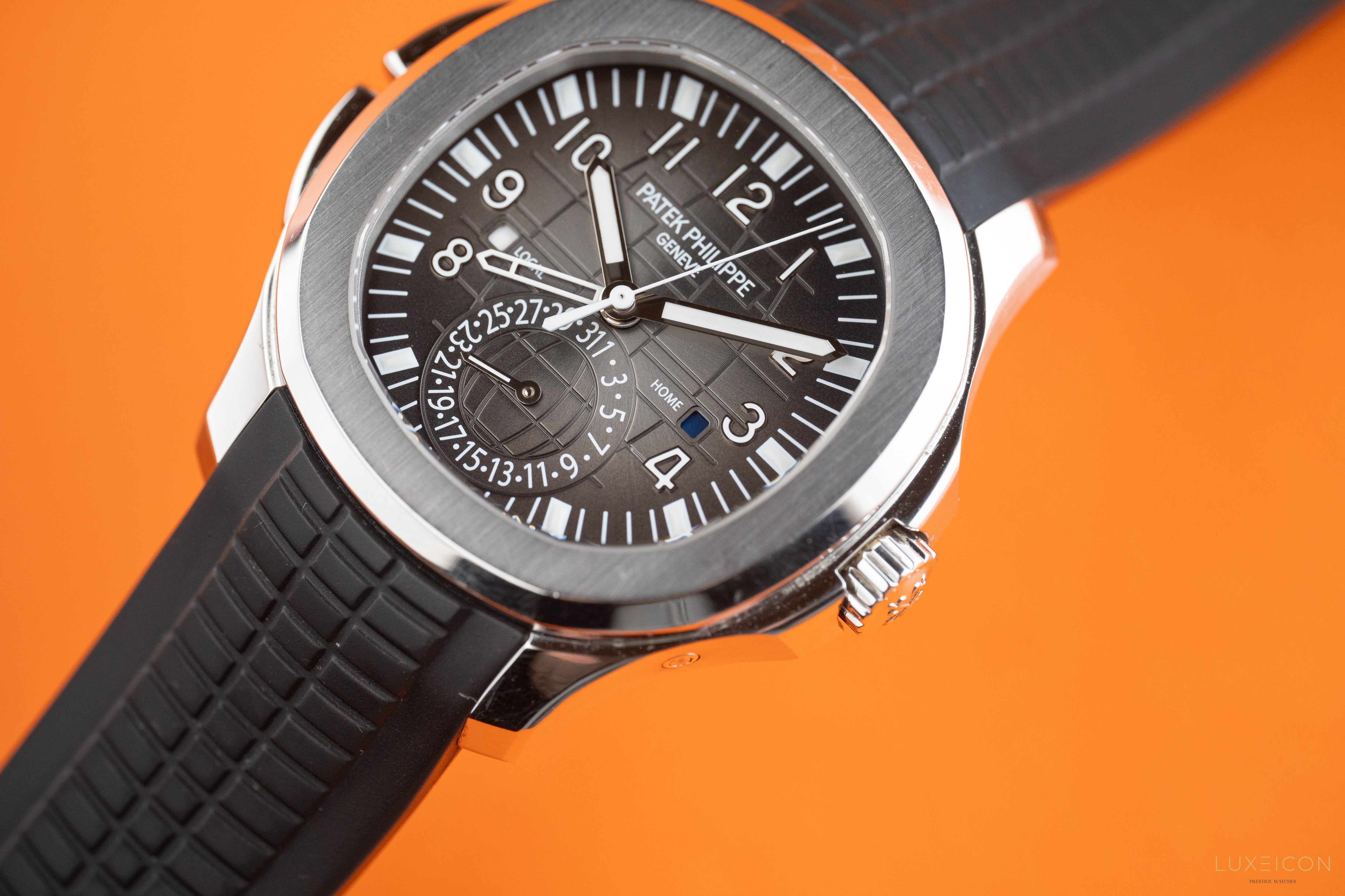 Patek Philippe Aquanaut Travel Time Steel Black Dial Dual Time Zone 5164A-001 2020