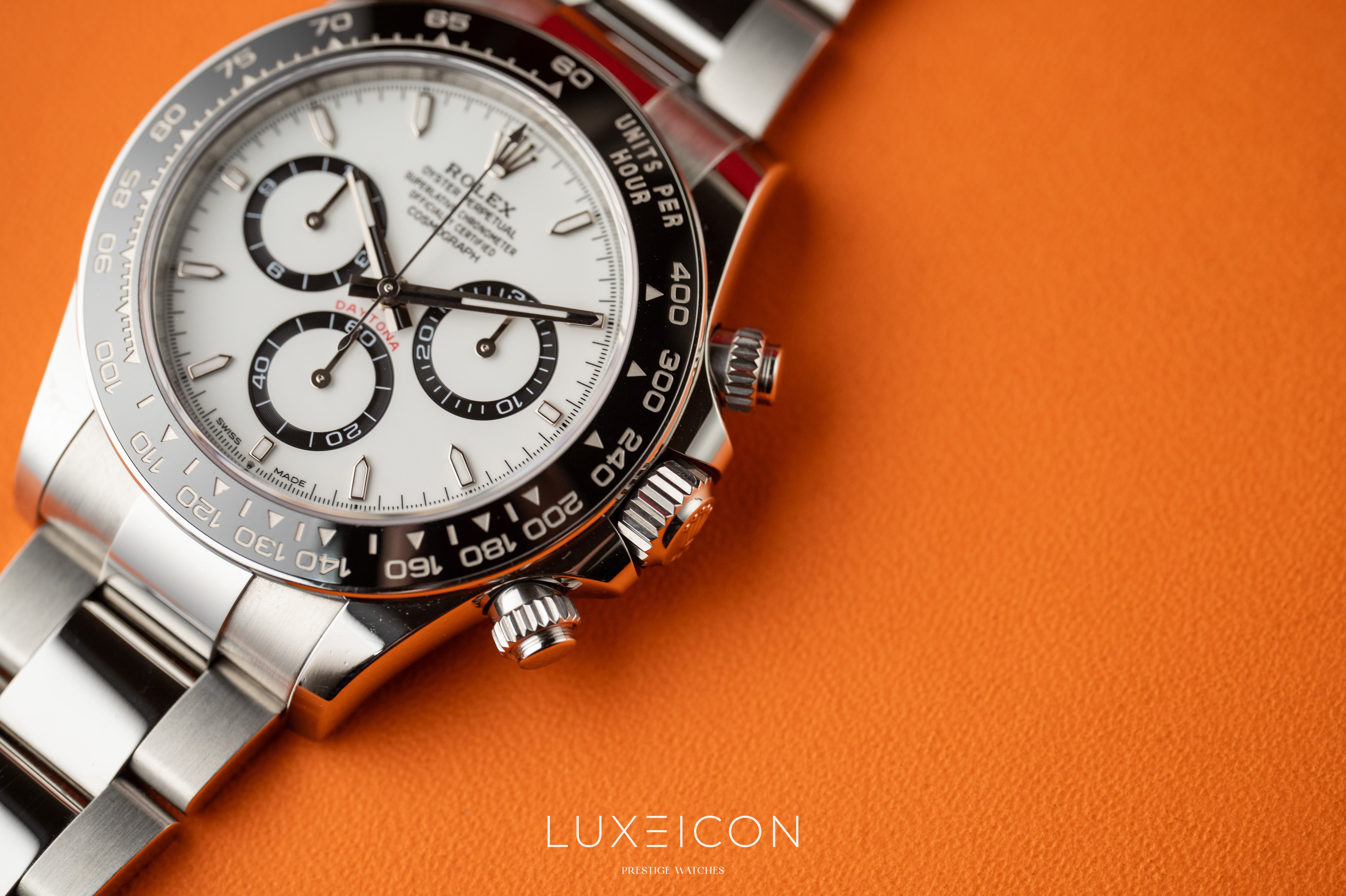 Rolex Daytona Cosmograph White Dial Ceramic Bezel Panda 40mm 126500LN