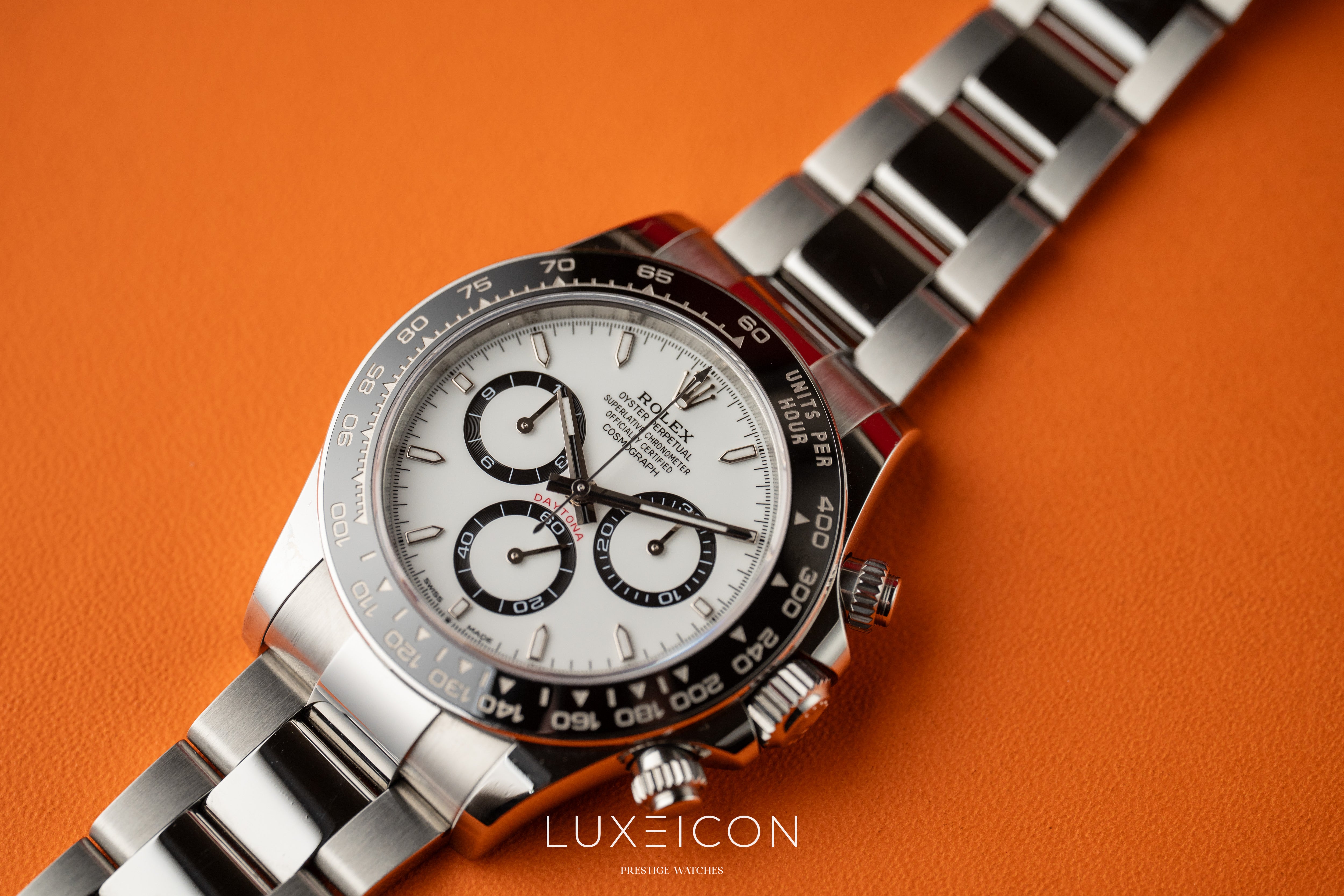 Rolex Daytona Cosmograph White Dial Ceramic Bezel Panda 40mm 126500LN