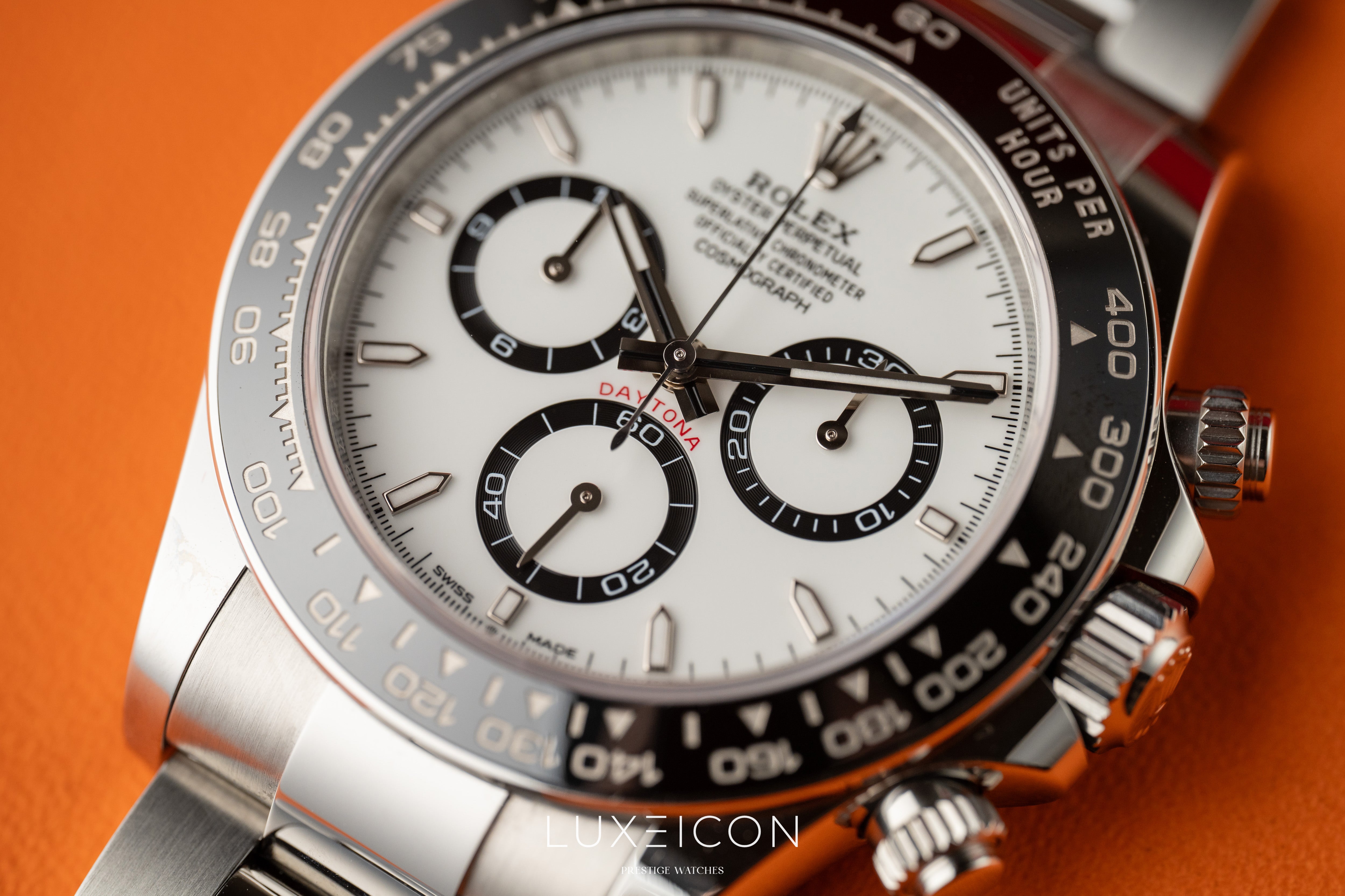 Rolex Daytona Cosmograph White Dial Ceramic Bezel Panda 40mm 126500LN