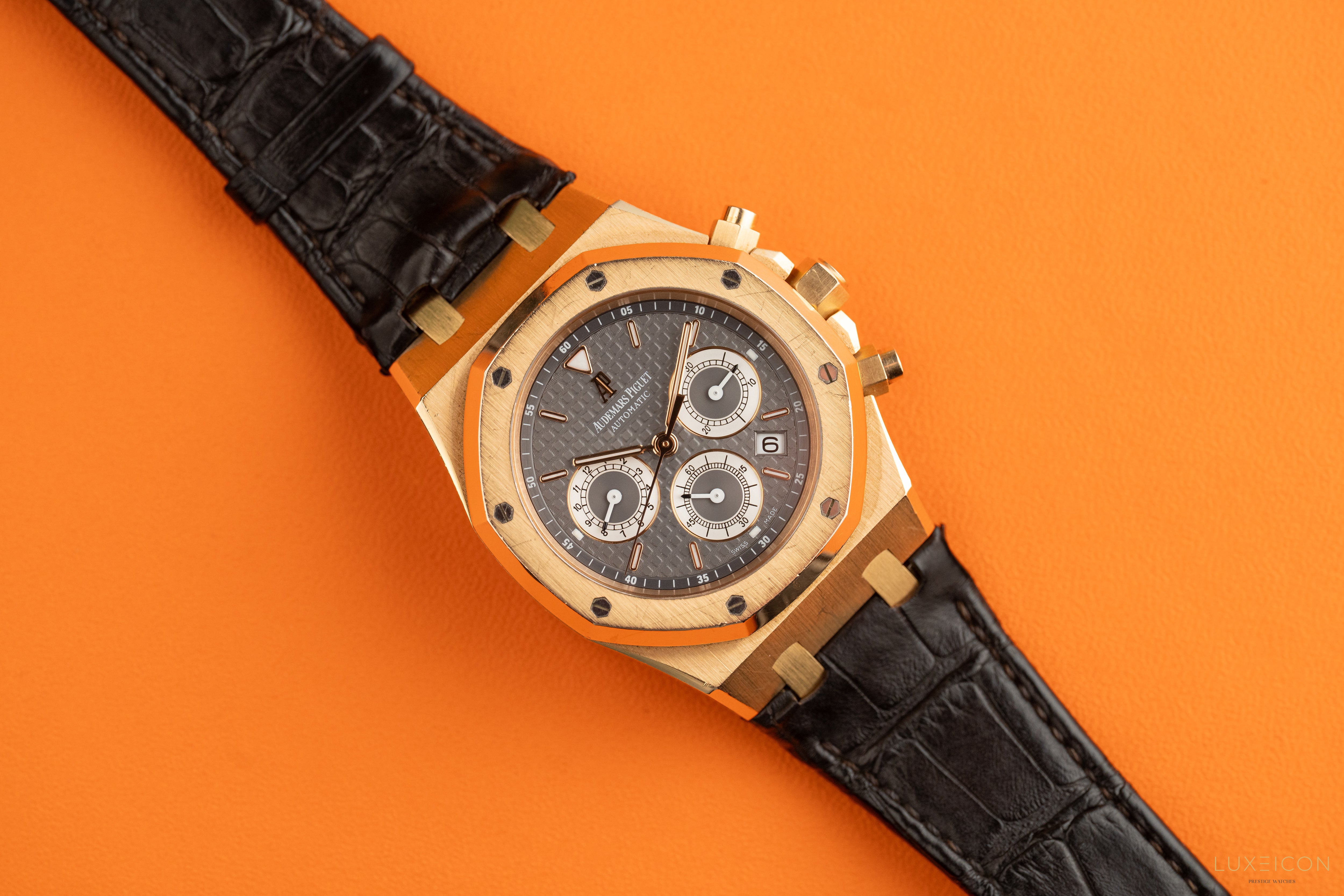 Audemars Piguet Royal Oak Chronograph 39 Rose Gold Grey Dial 26022OR Watch only