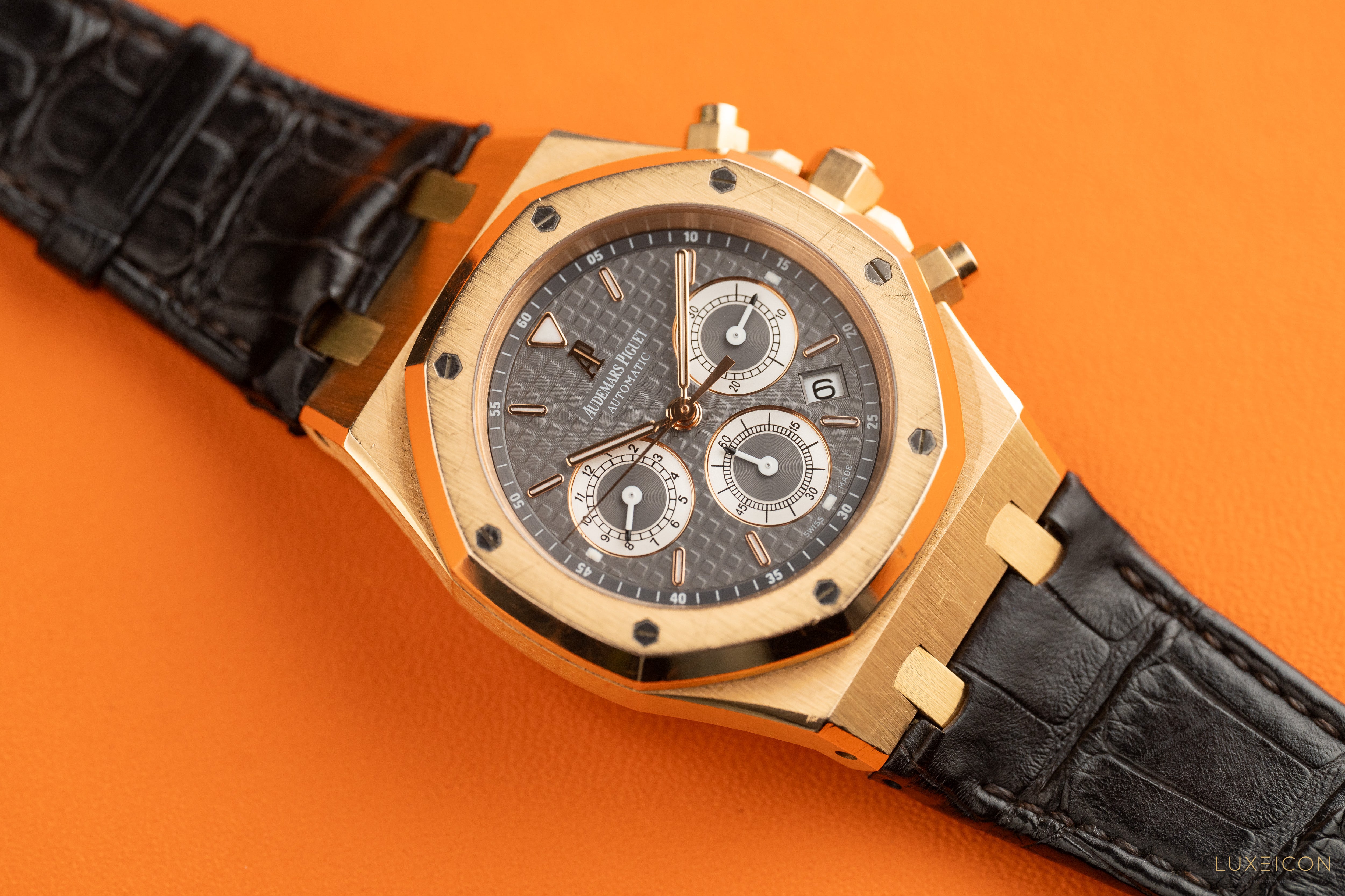 Audemars Piguet Royal Oak Chronograph 39 Rose Gold Grey Dial 26022OR Watch only
