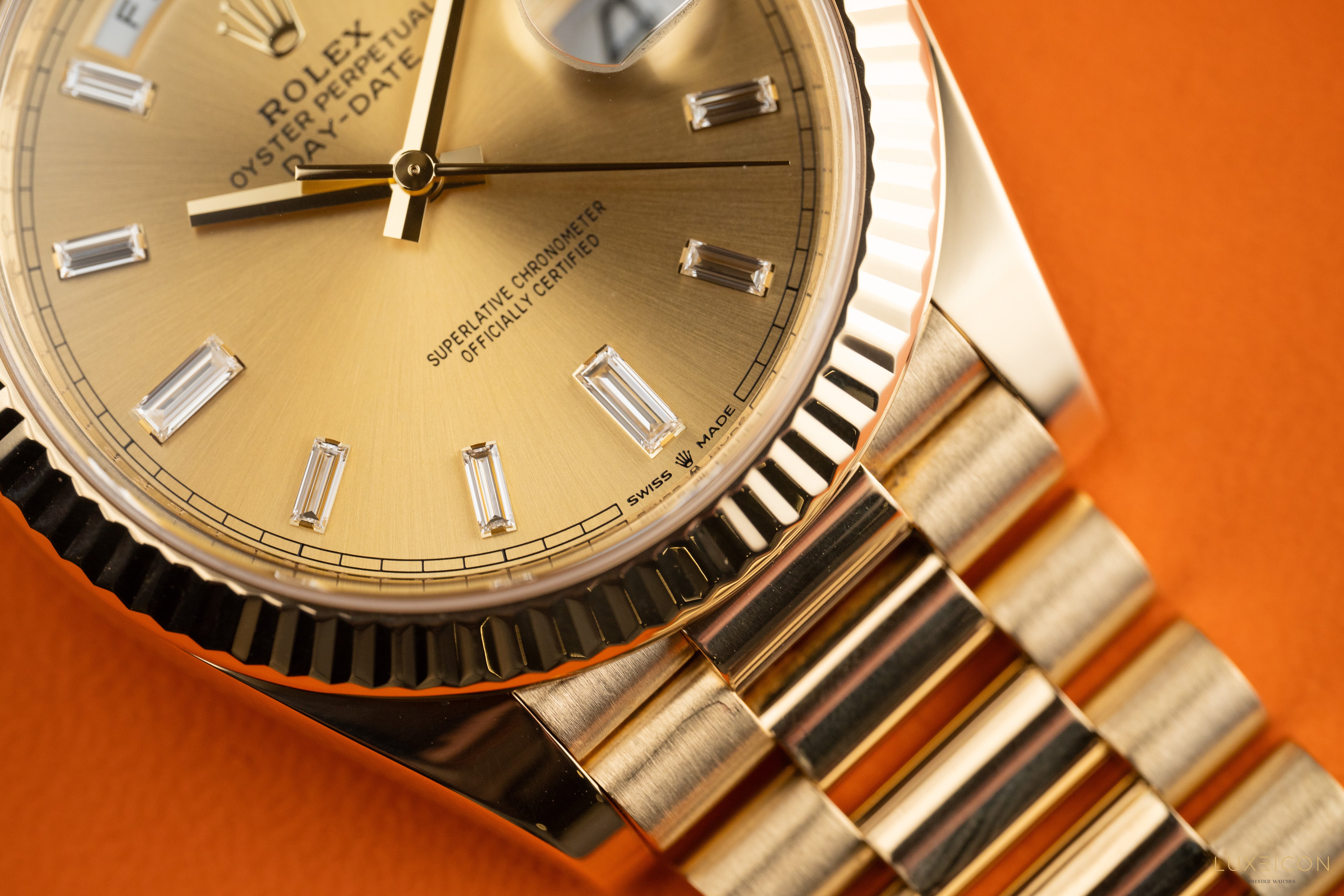 Day-Date 40mm 228238 Yellow Gold Presidential Champagne Baguette Dial 2021