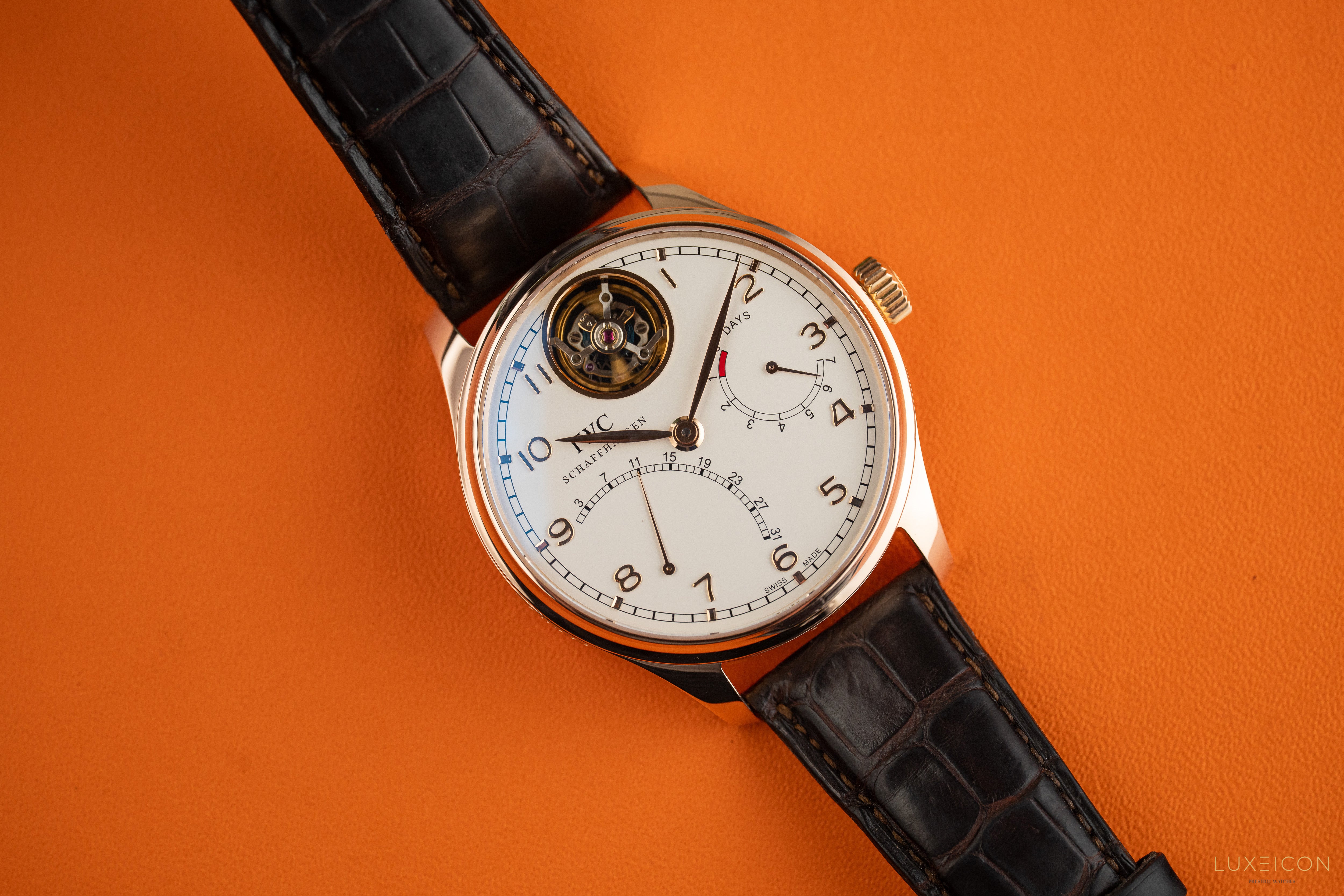 IWC Portuguese Tourbillon Limited to 500 rose gold automatic watch 44MM