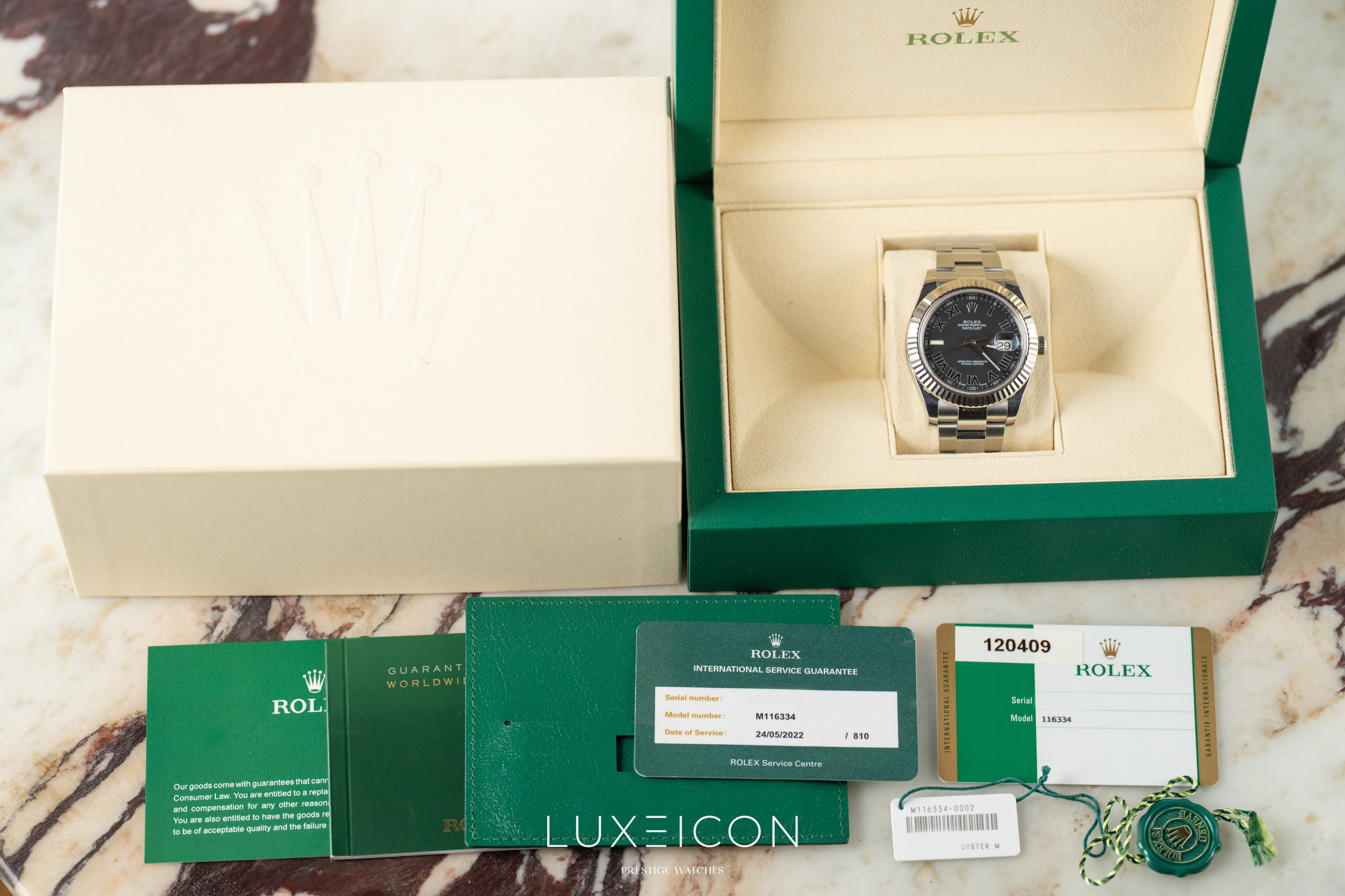 Rolex Datejust 116334 Automatic Stainless Steel Black Dial Men 41mm 2017