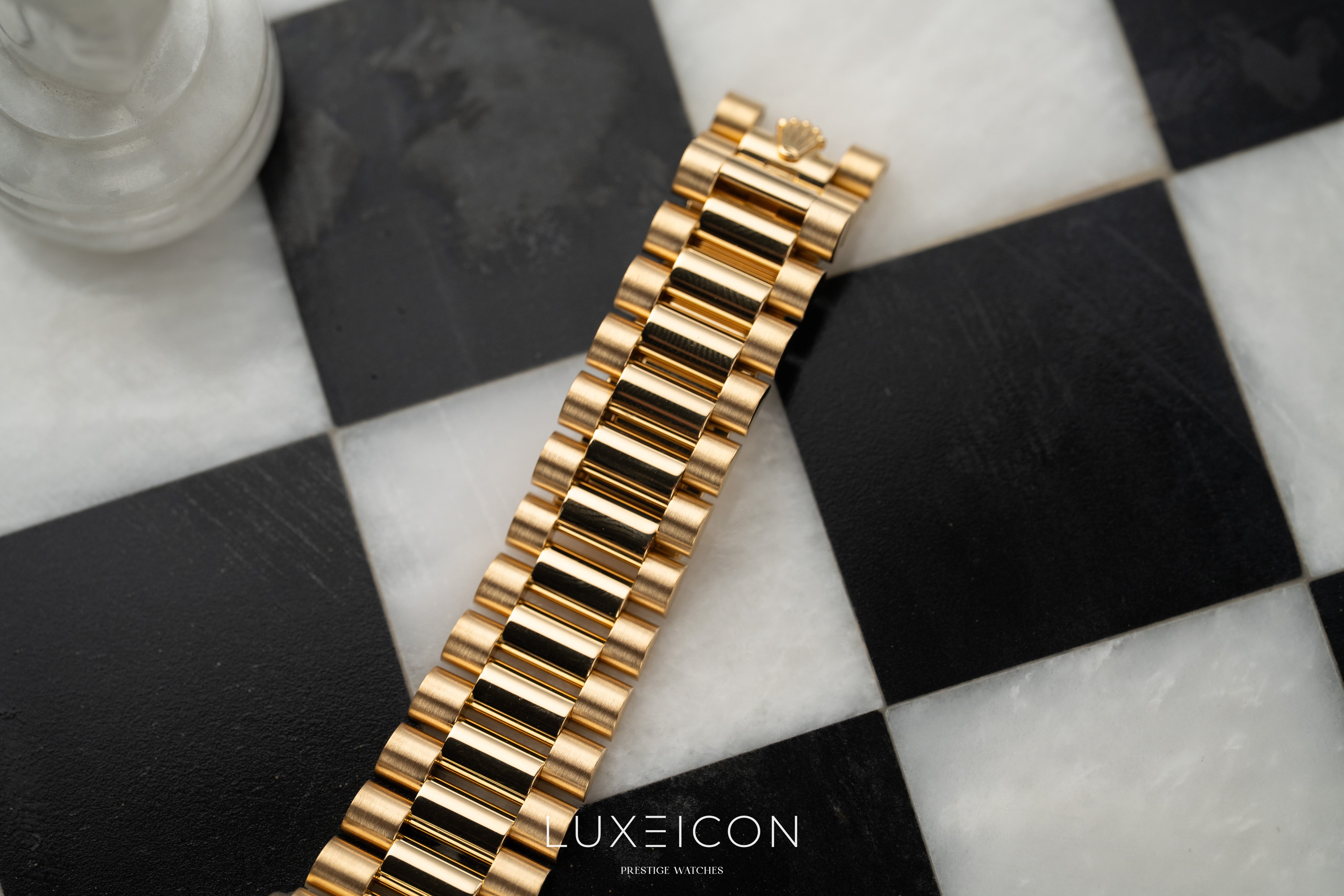 Rolex Day-Date 36 18k Yellow Gold President Champagne Index Dial 2025