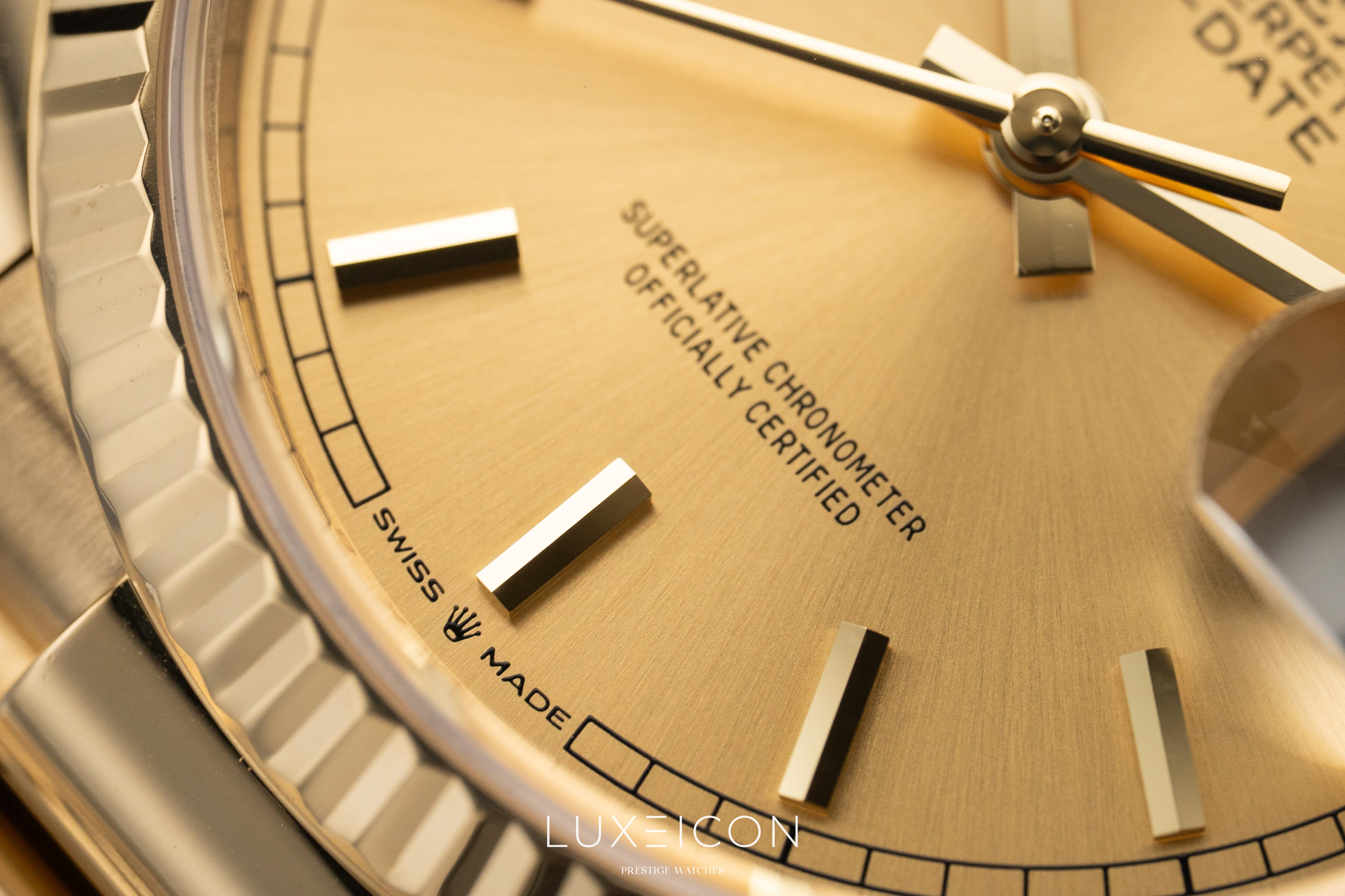 Rolex Day-Date 36 18k Yellow Gold President Champagne Index Dial 2025