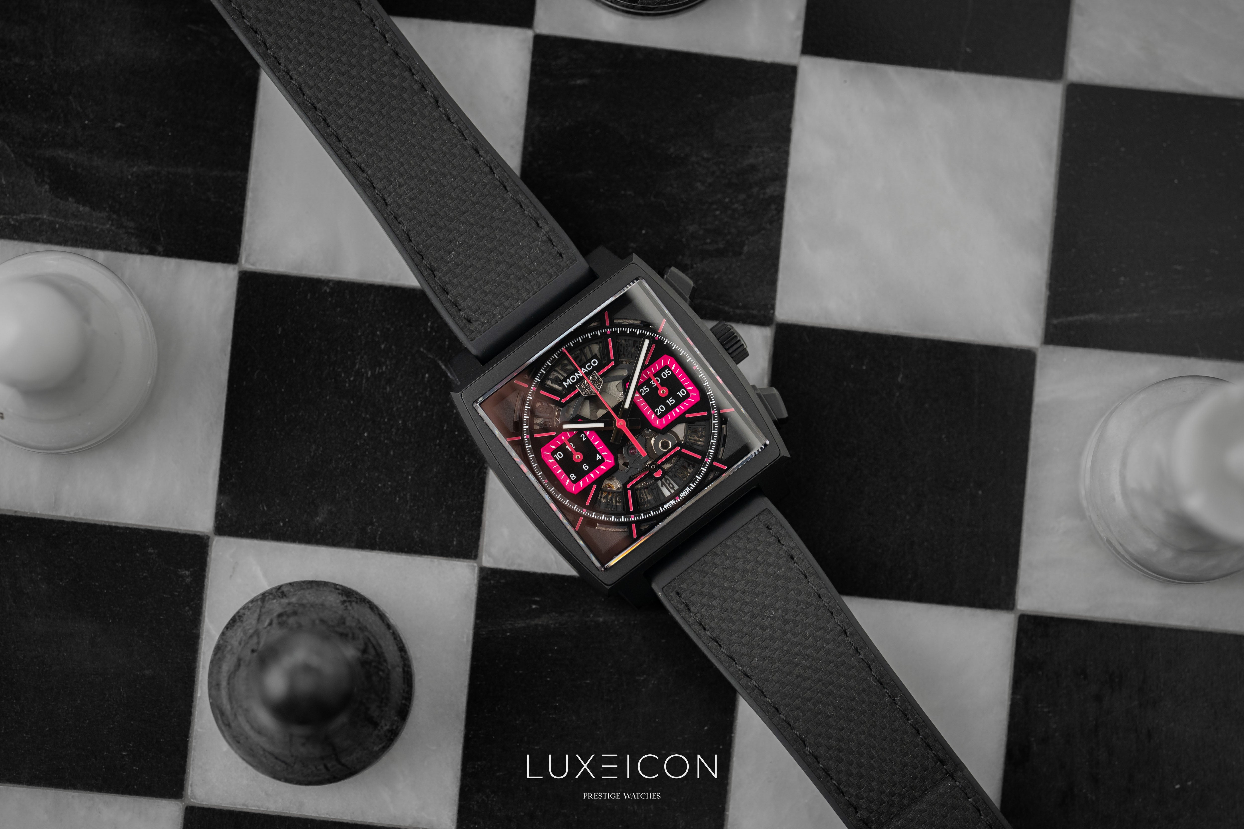 TAG Heuer Monaco Chronograph DLC Pink Dial Titanium Automatic